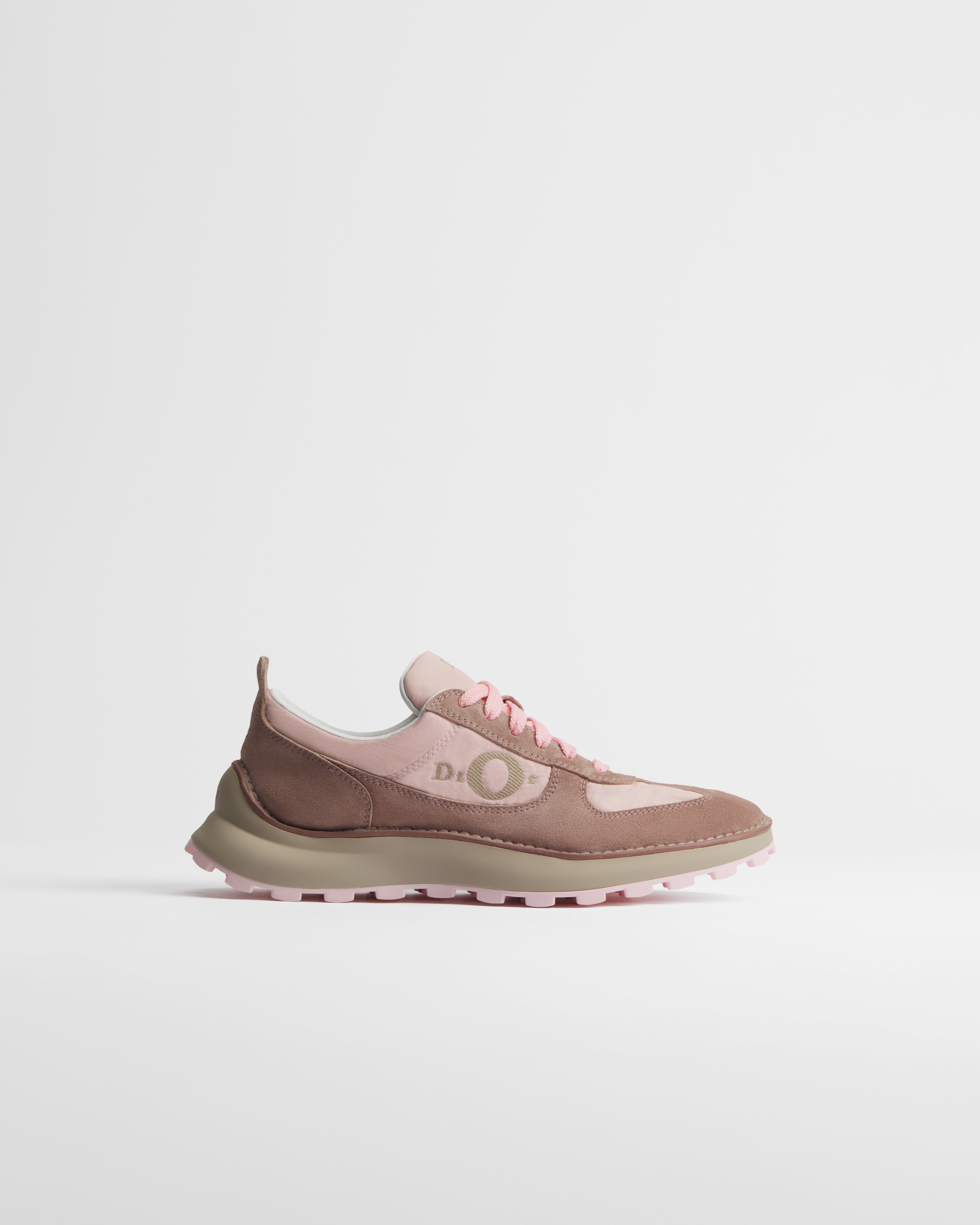 Dior Squash Sneaker Rose Tendre Suede Calfskin and Technical Fabric E02