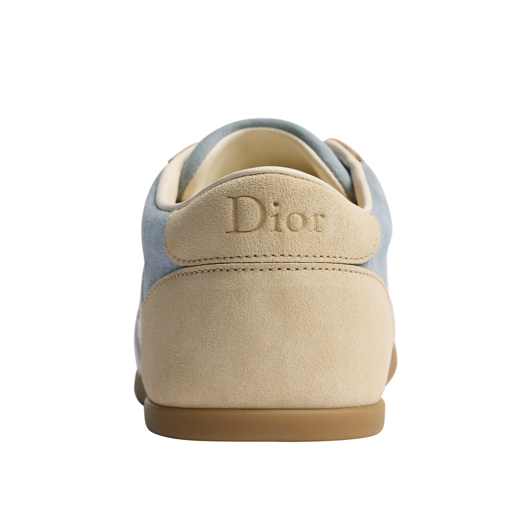 Dior Ribbon Sneaker Sky Blue and Beige Suede Calfskin E08