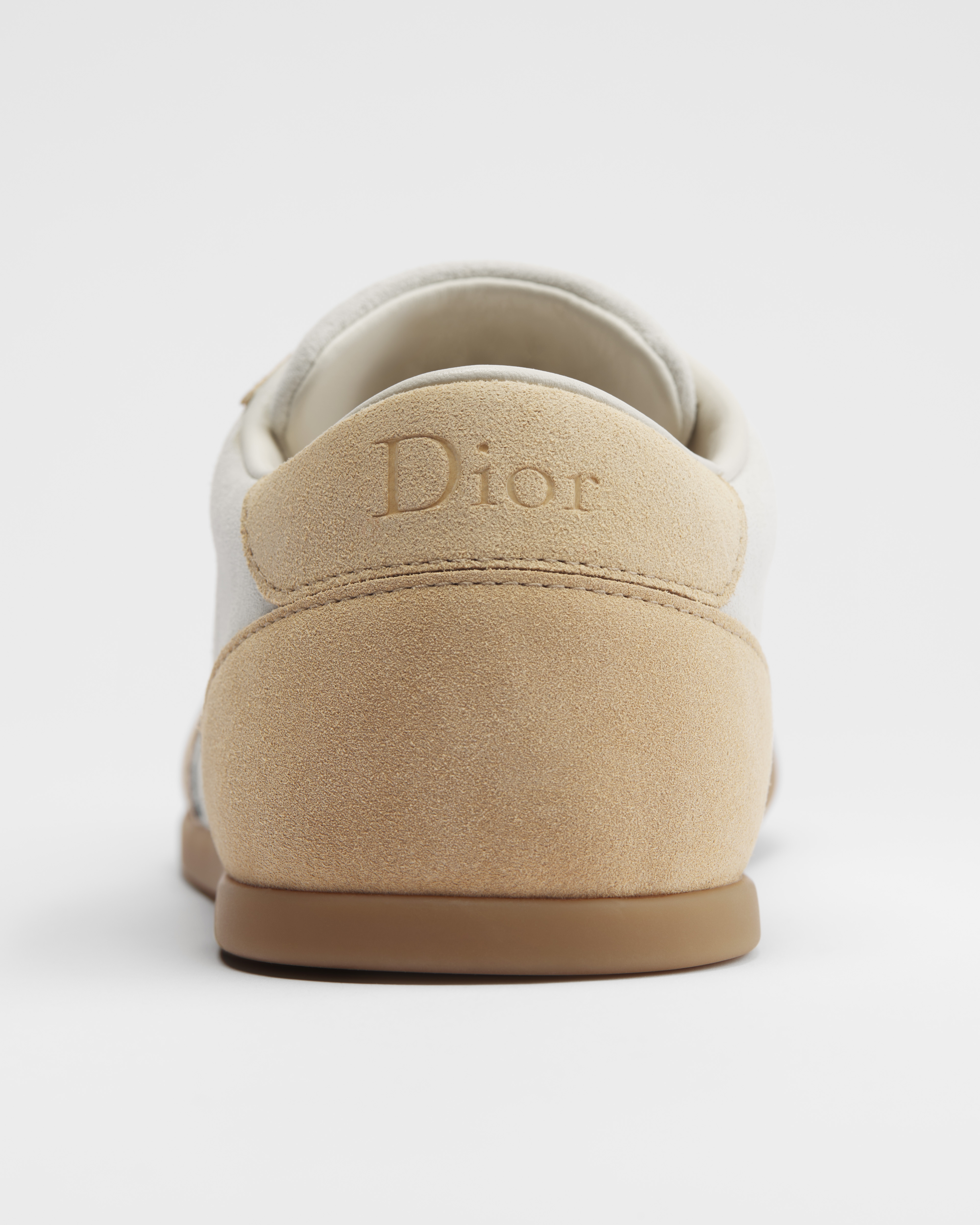 Sneaker Dior Ribbon Veau velours blanc et beige E10