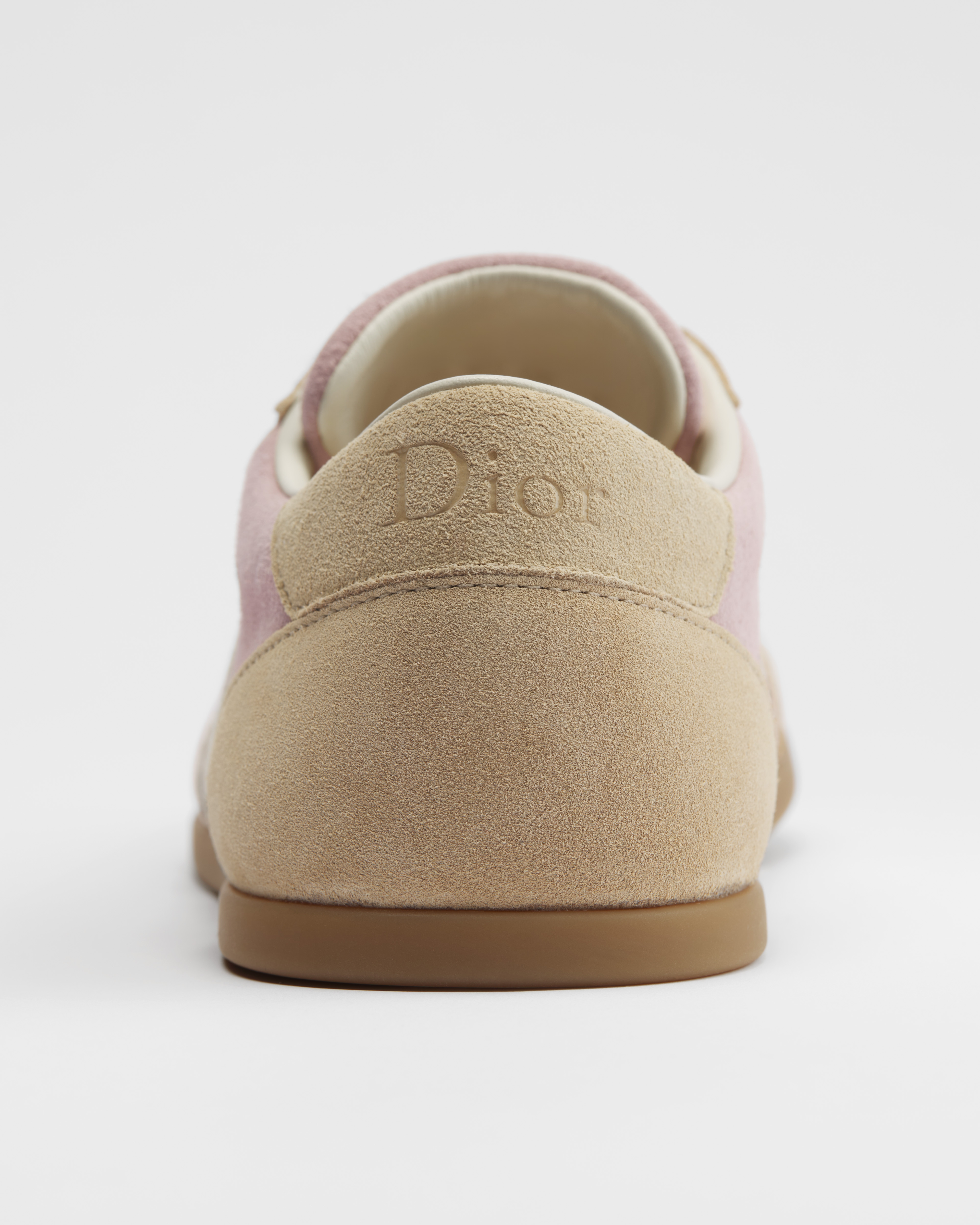 Dior Ribbon Sneaker Pink and Beige Suede Calfskin E10