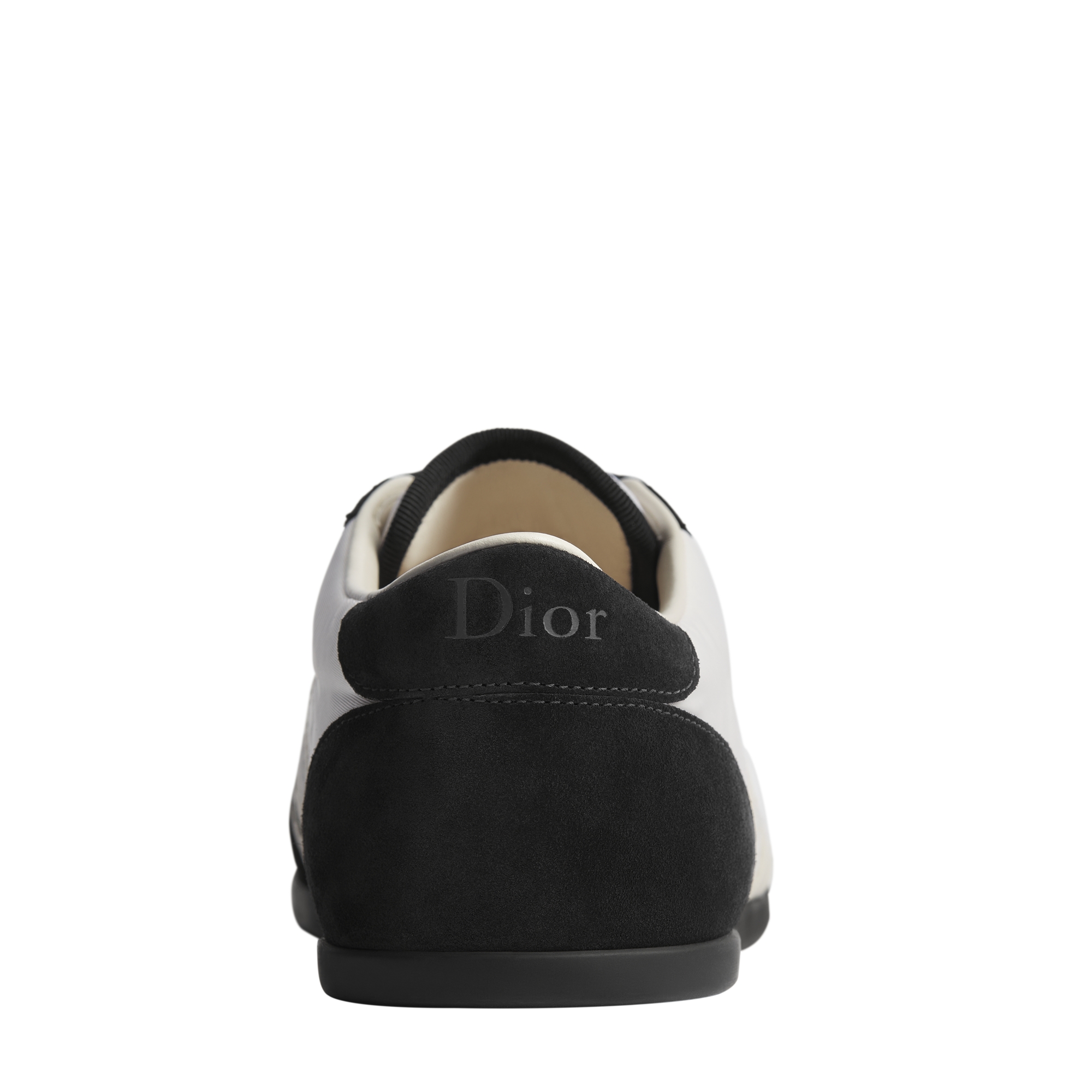 Dior Ribbon Sneaker Black Suede Calfskin and White Nylon E08