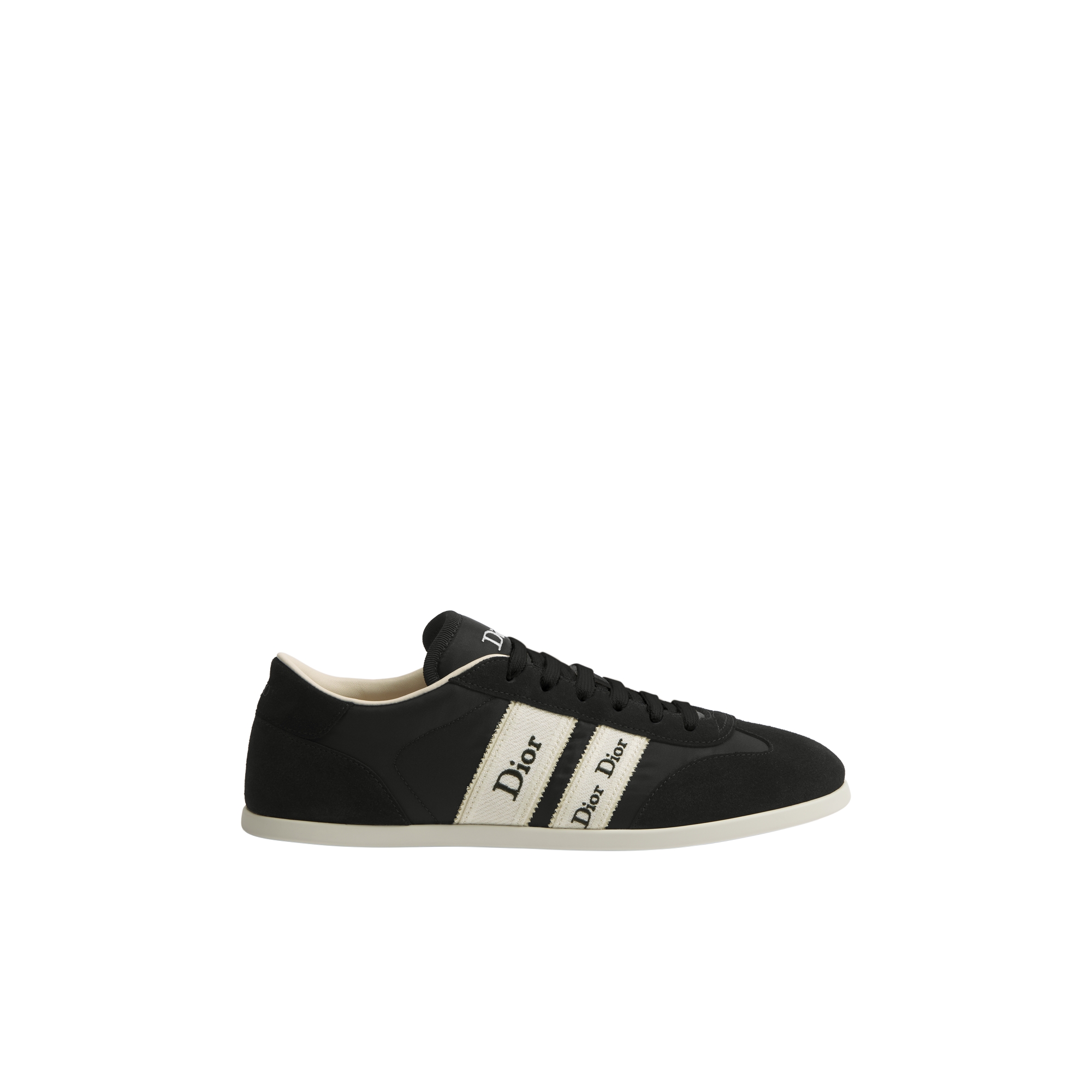Dior Ribbon Sneaker Black Suede Calfskin and Technical Fabric E02