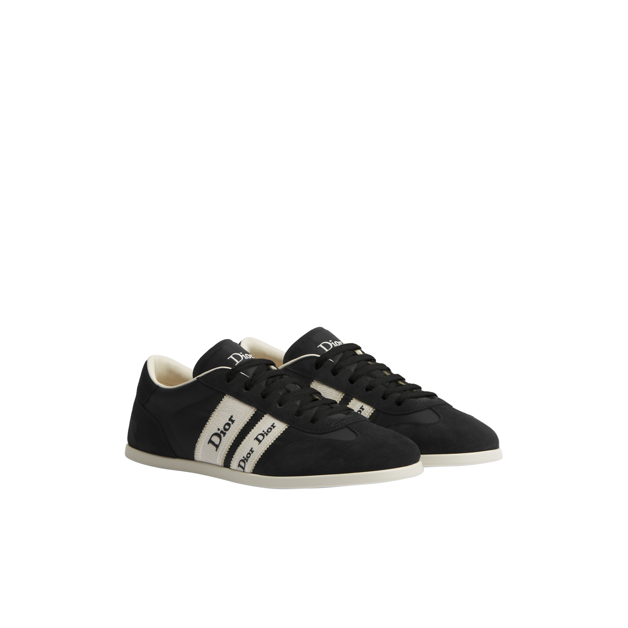 Dior Ribbon Sneaker Black Suede Calfskin and Technical Fabric E03