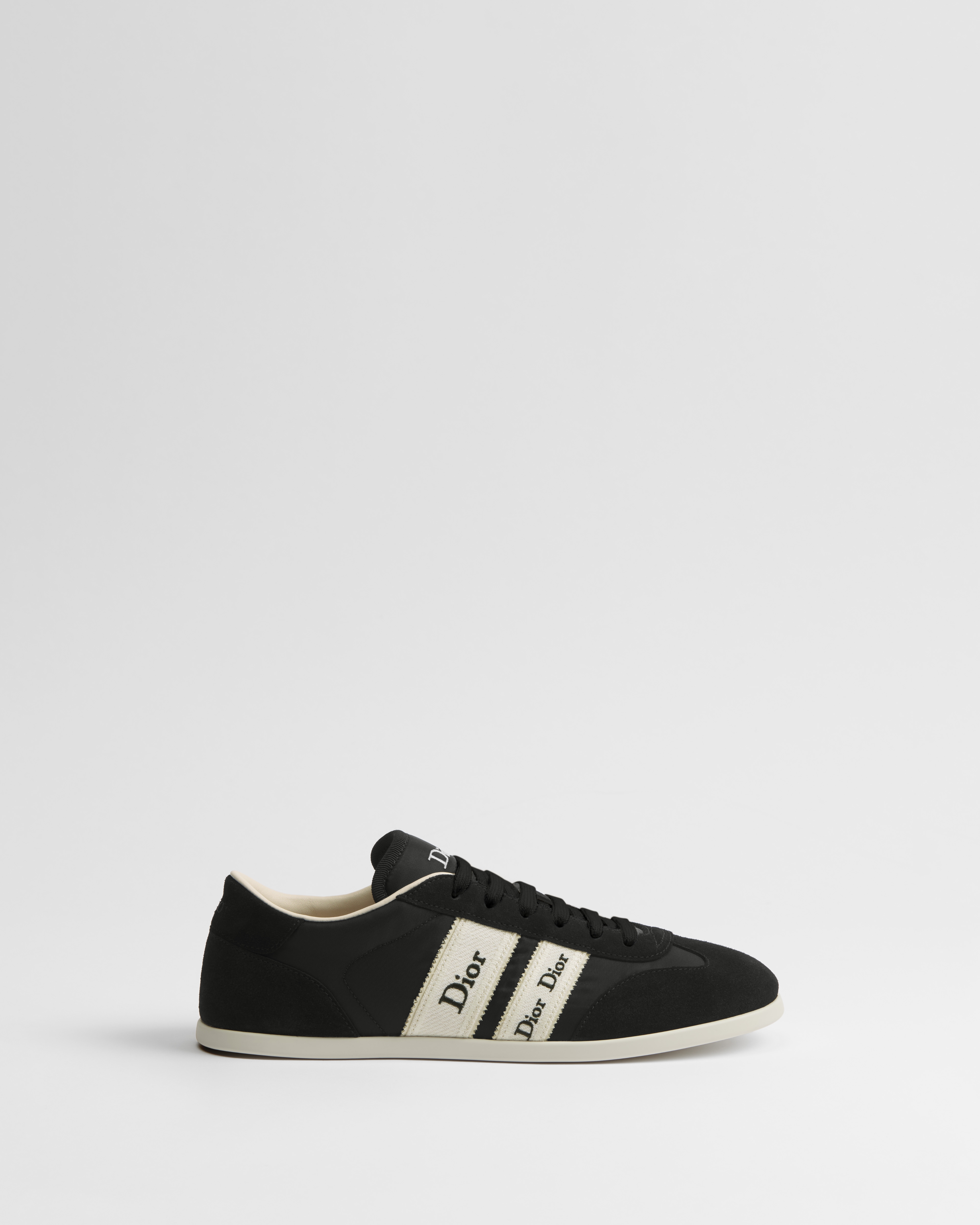 Dior Ribbon Sneaker Black Suede Calfskin and Technical Fabric E02