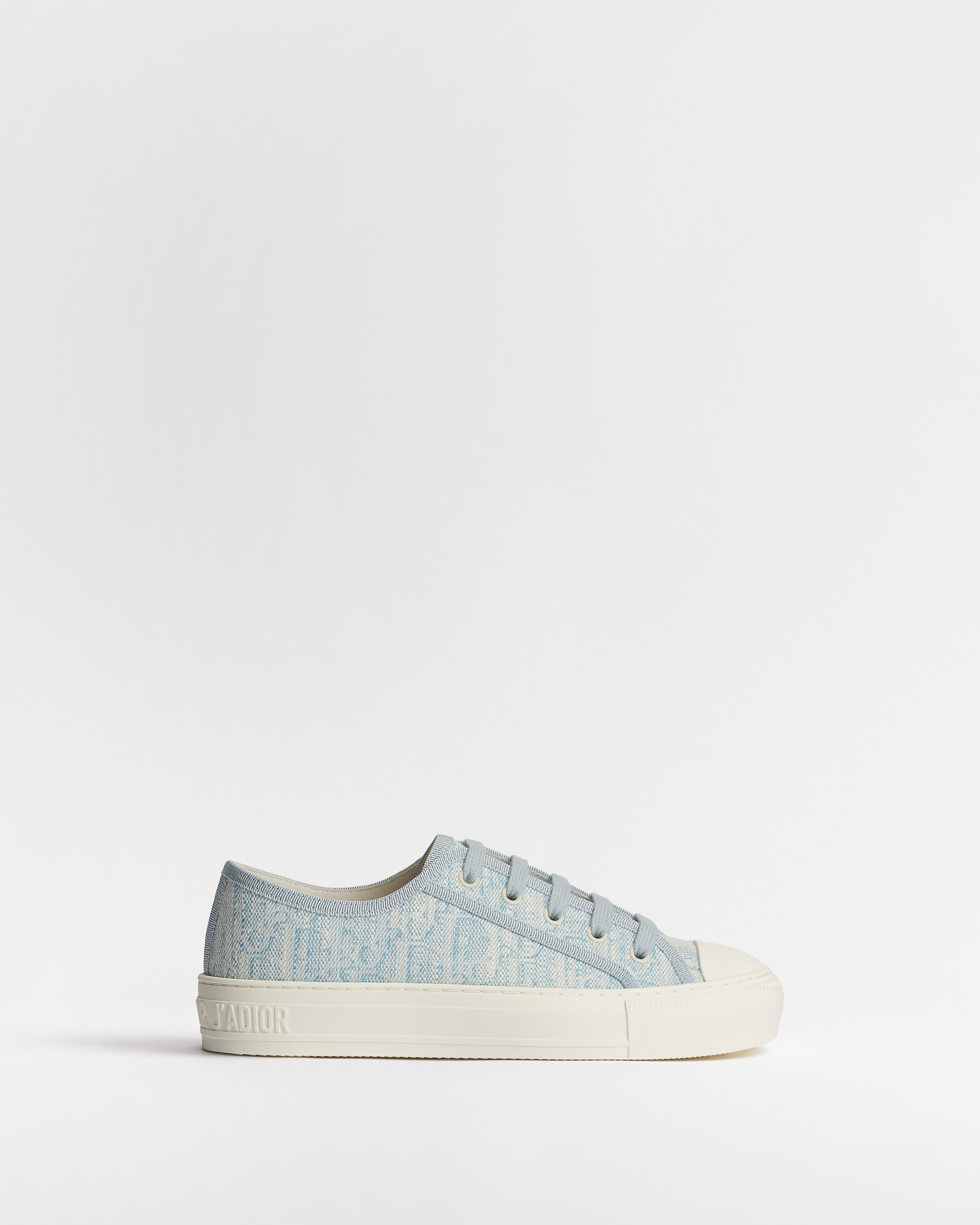 Walk'n'Dior Sneaker White and Sky Blue Dior Oblique Washed Linen E02