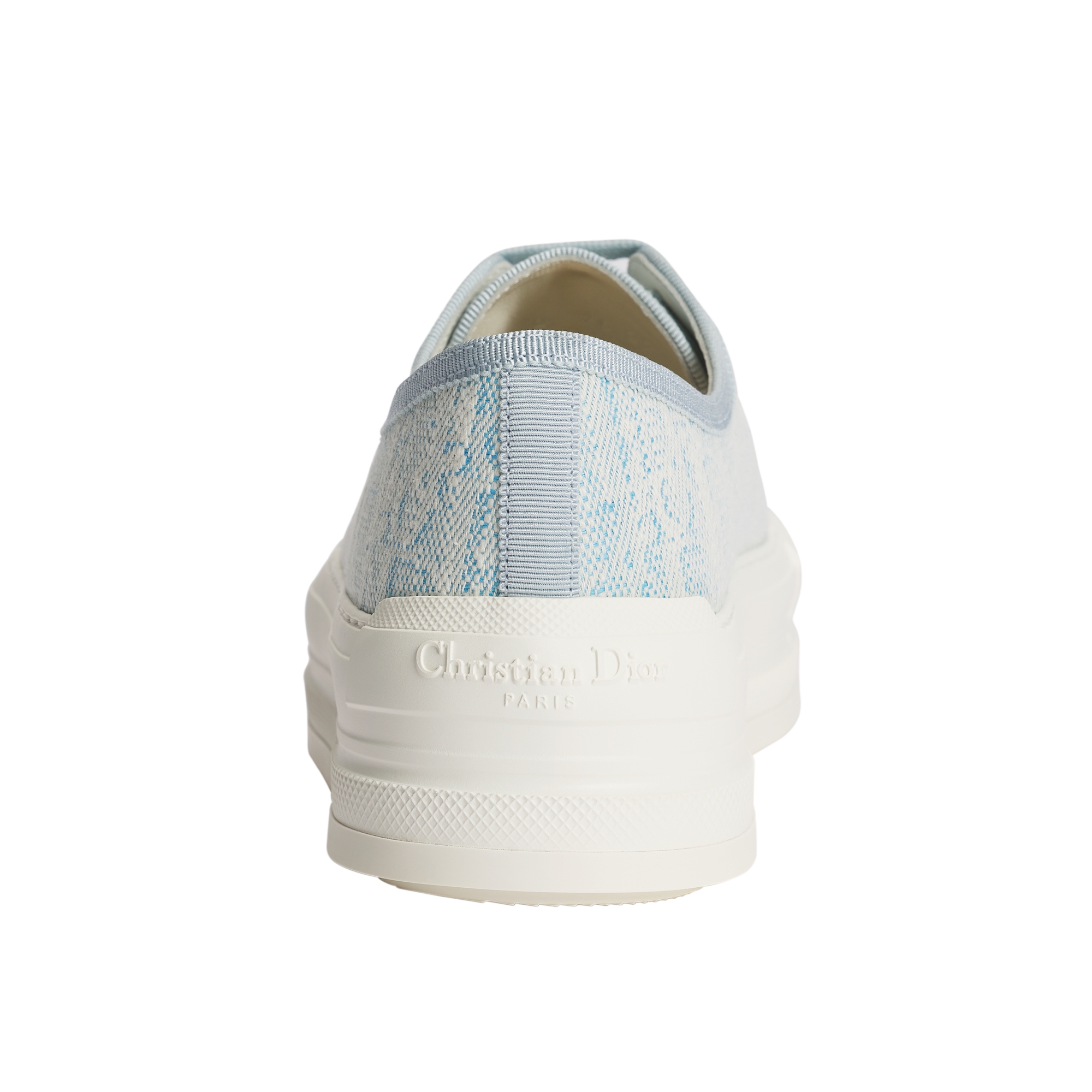 Walk'n'Dior Platform Sneaker White and Sky Blue Dior Oblique Washed Linen E08