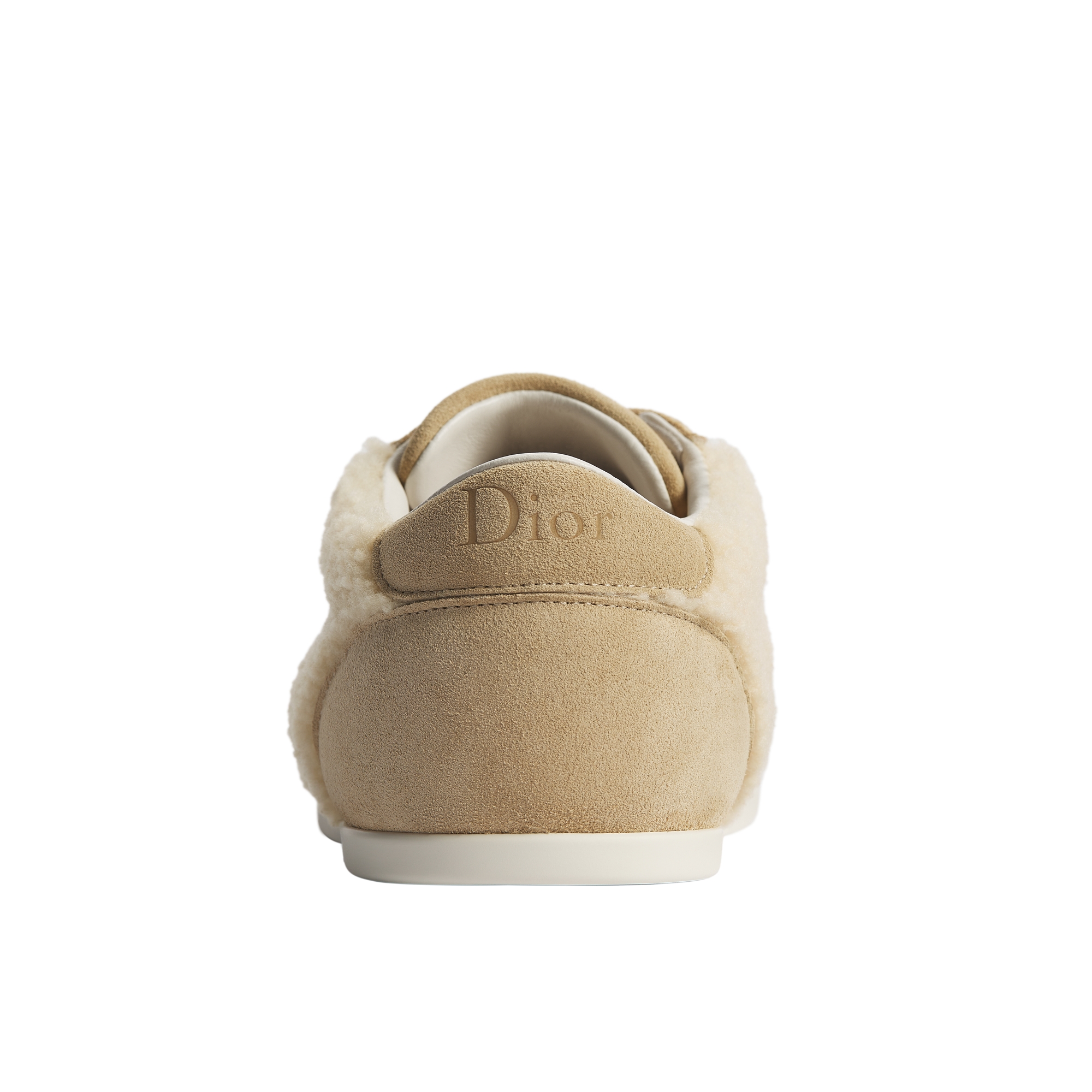 DiorAlps Dior Ribbon Sneaker Beige Sheepskin Shearling and Natural-Colored Suede Calfskin E05