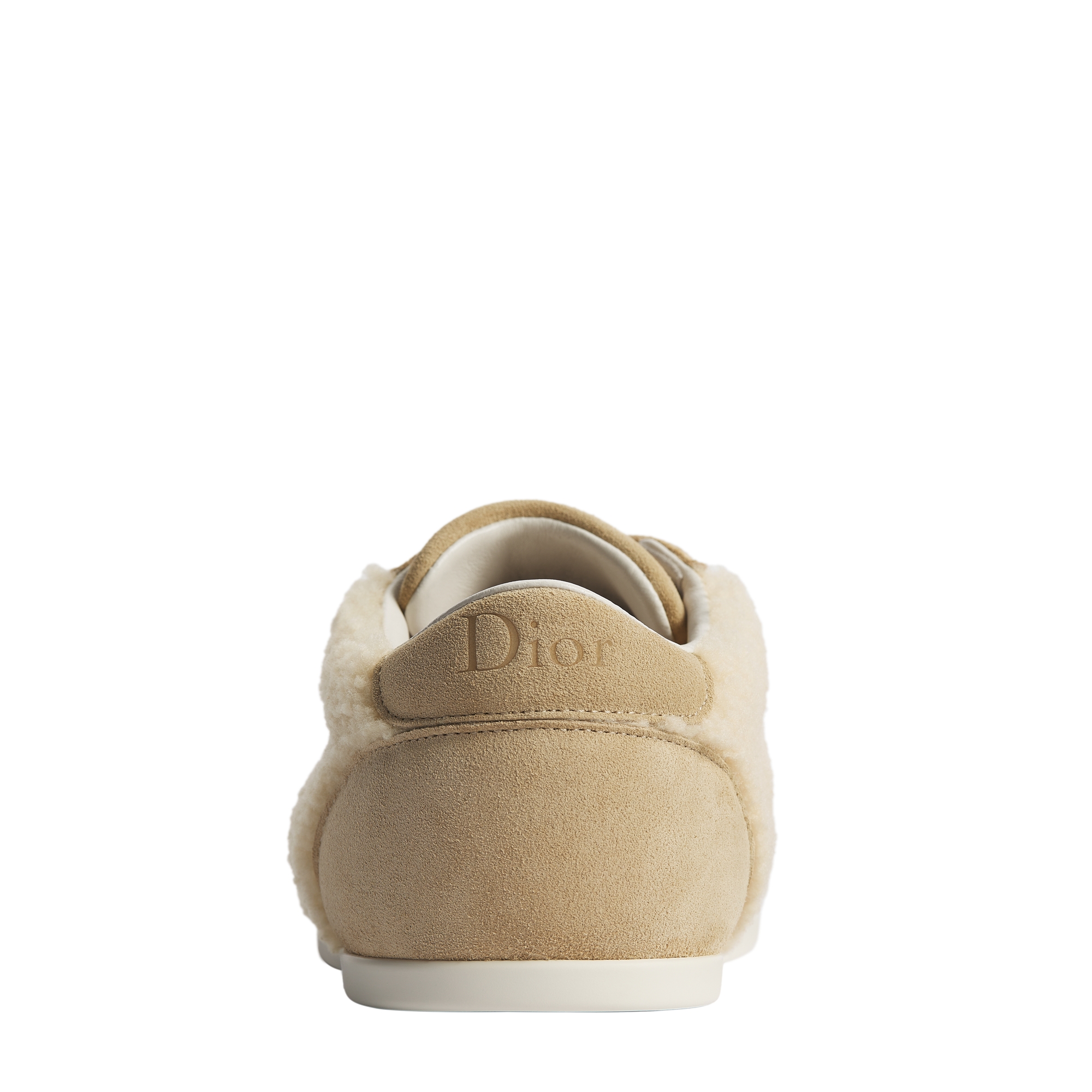 DiorAlps Dior Ribbon Sneaker Beige Sheepskin Shearling and Natural-Colored Suede Calfskin E05