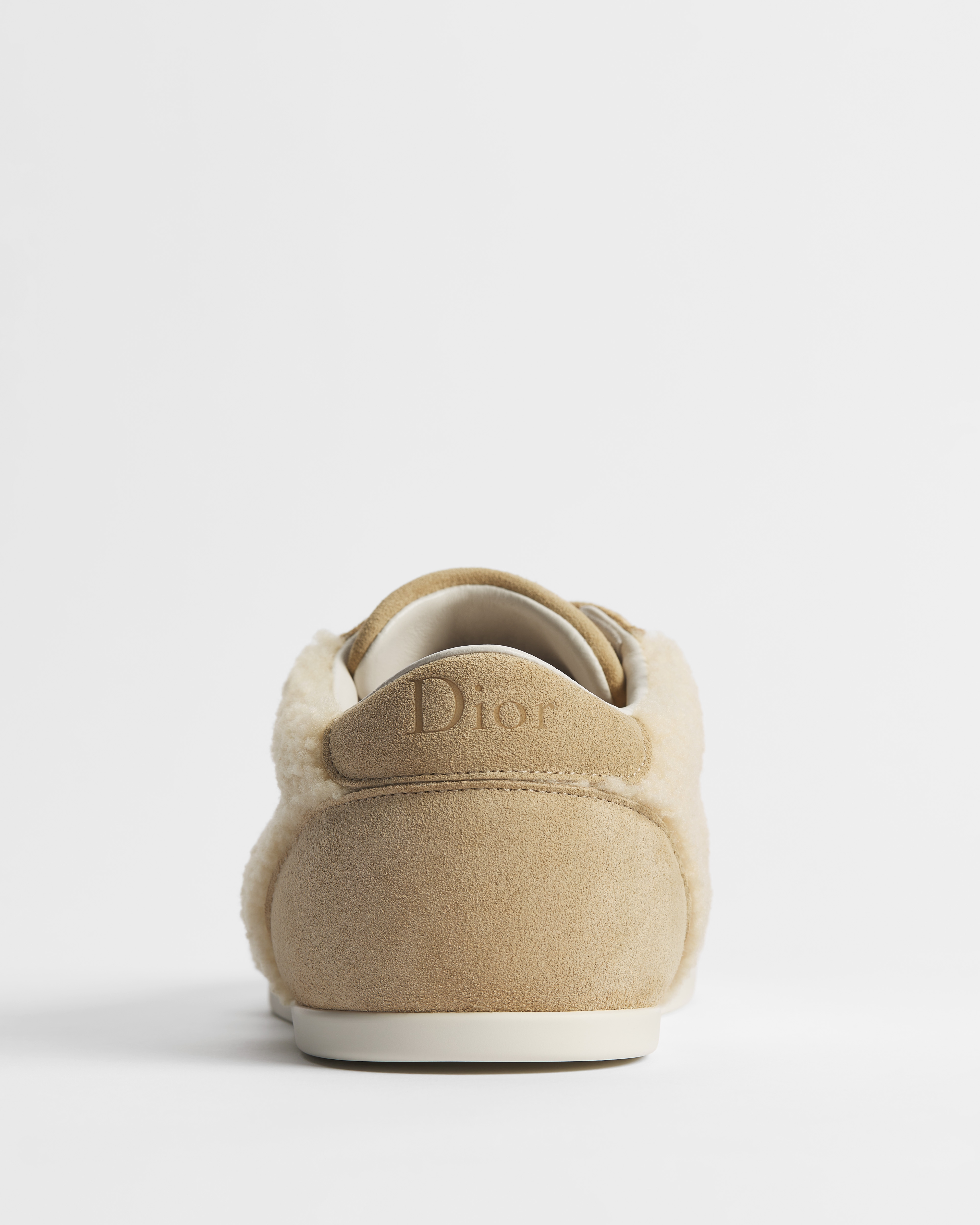 DiorAlps Dior Ribbon Sneaker Beige Sheepskin Shearling and Natural-Colored Suede Calfskin E05