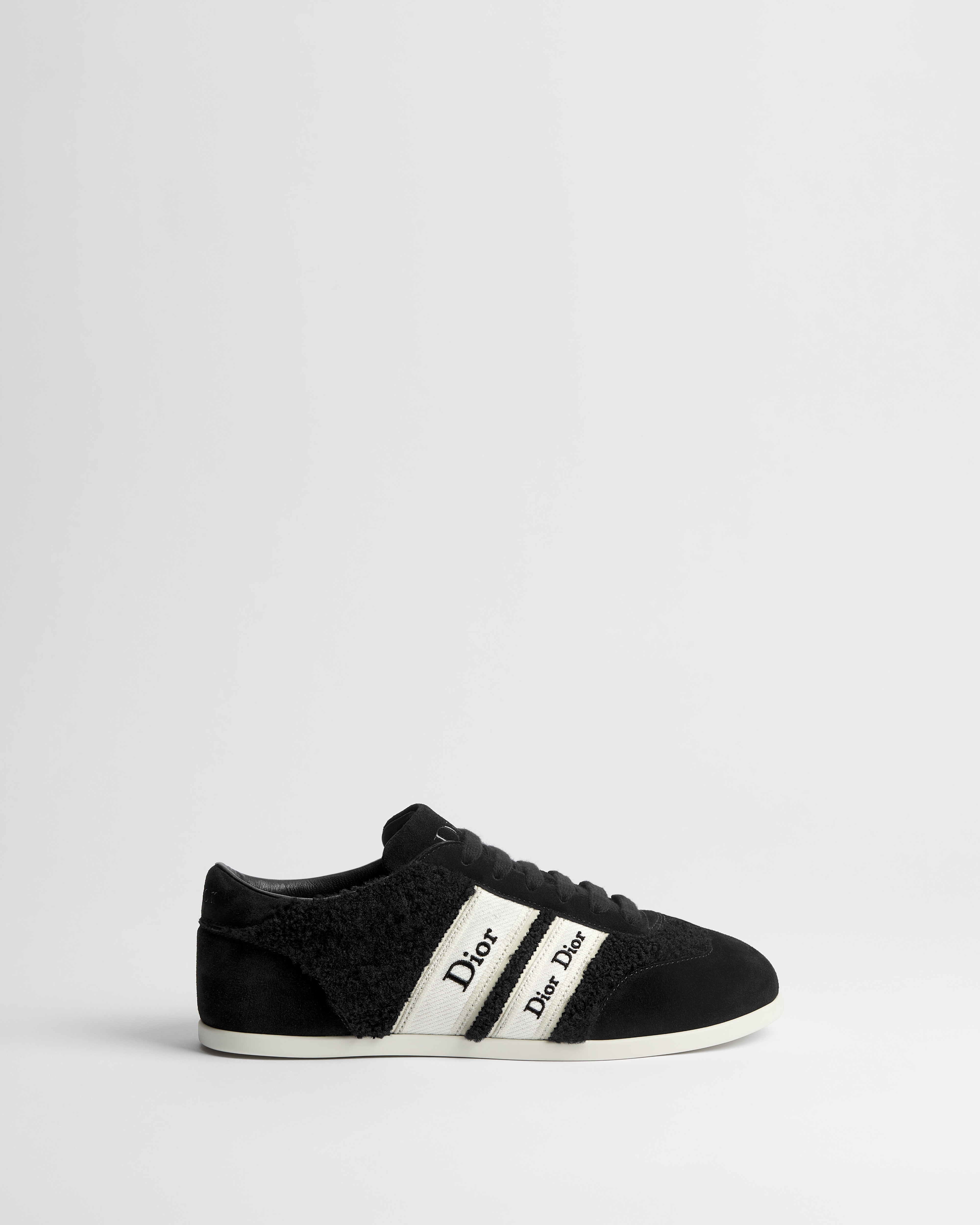 DiorAlps Dior Ribbon Sneaker Black Sheepskin Shearling and Black Suede Calfskin E02