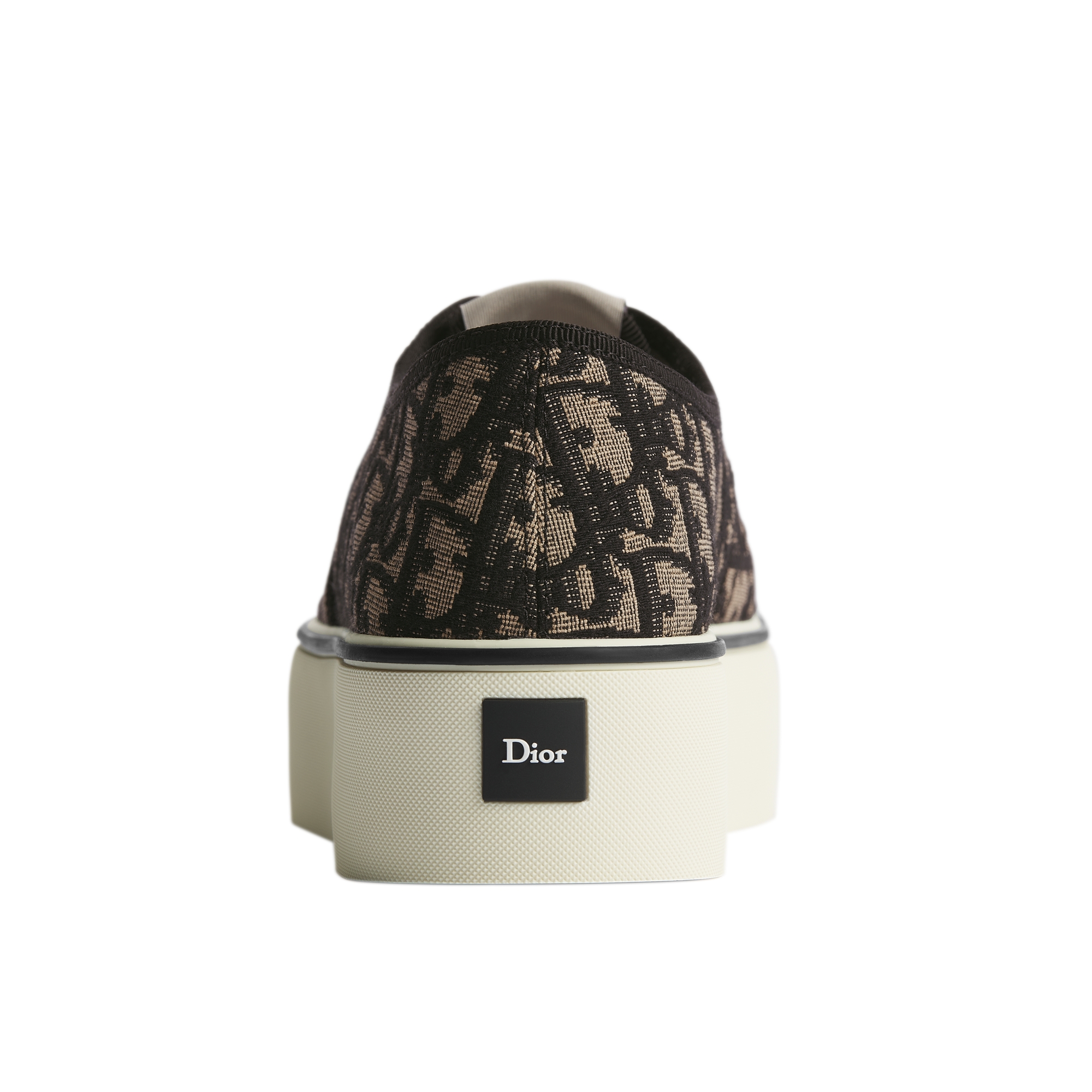 DiorAlps Dior Saltwind Platform Sneaker Beige and Black Dior Oblique Embroidered Cotton E05