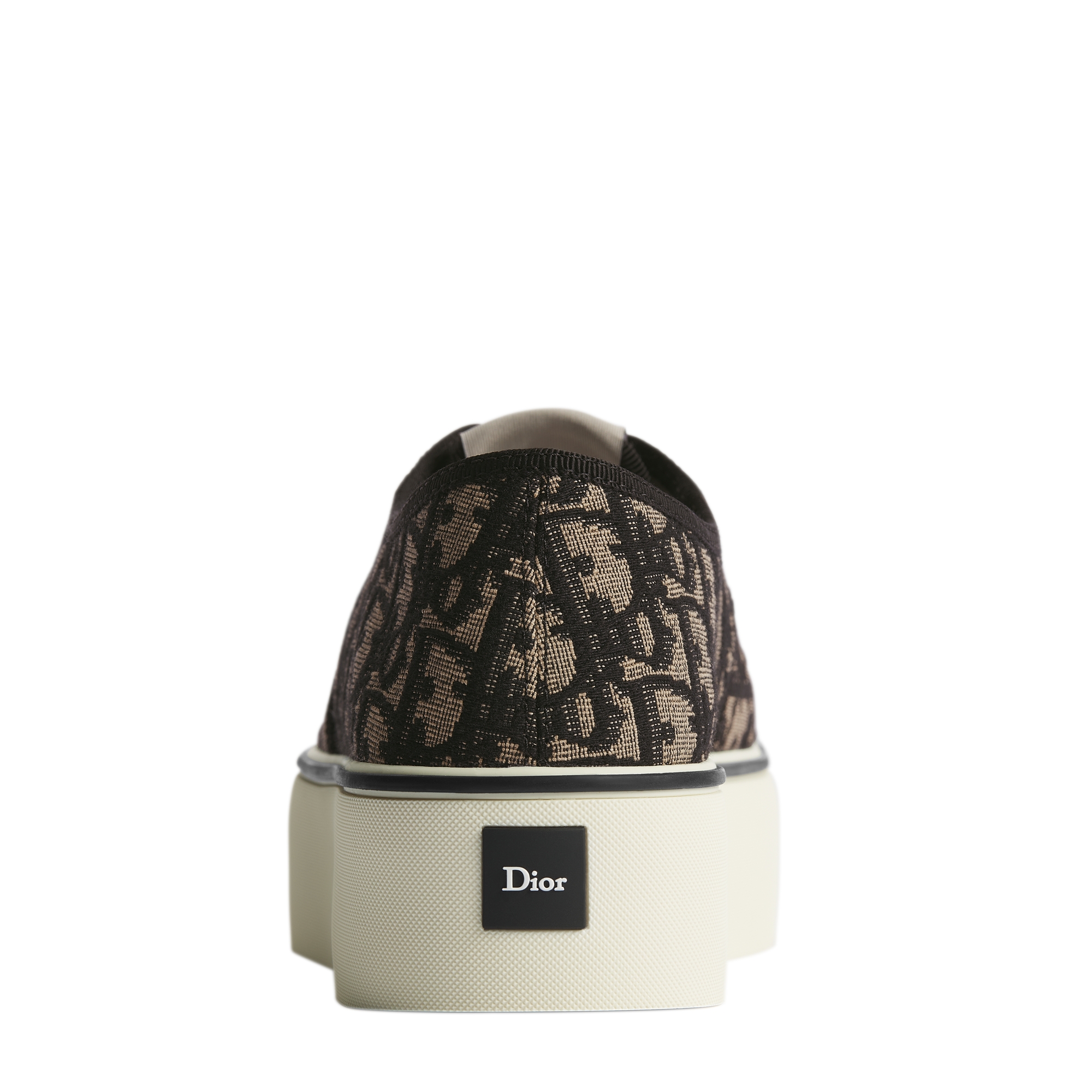 DiorAlps Dior Saltwind Platform Sneaker Beige and Black Dior Oblique Embroidered Cotton E05