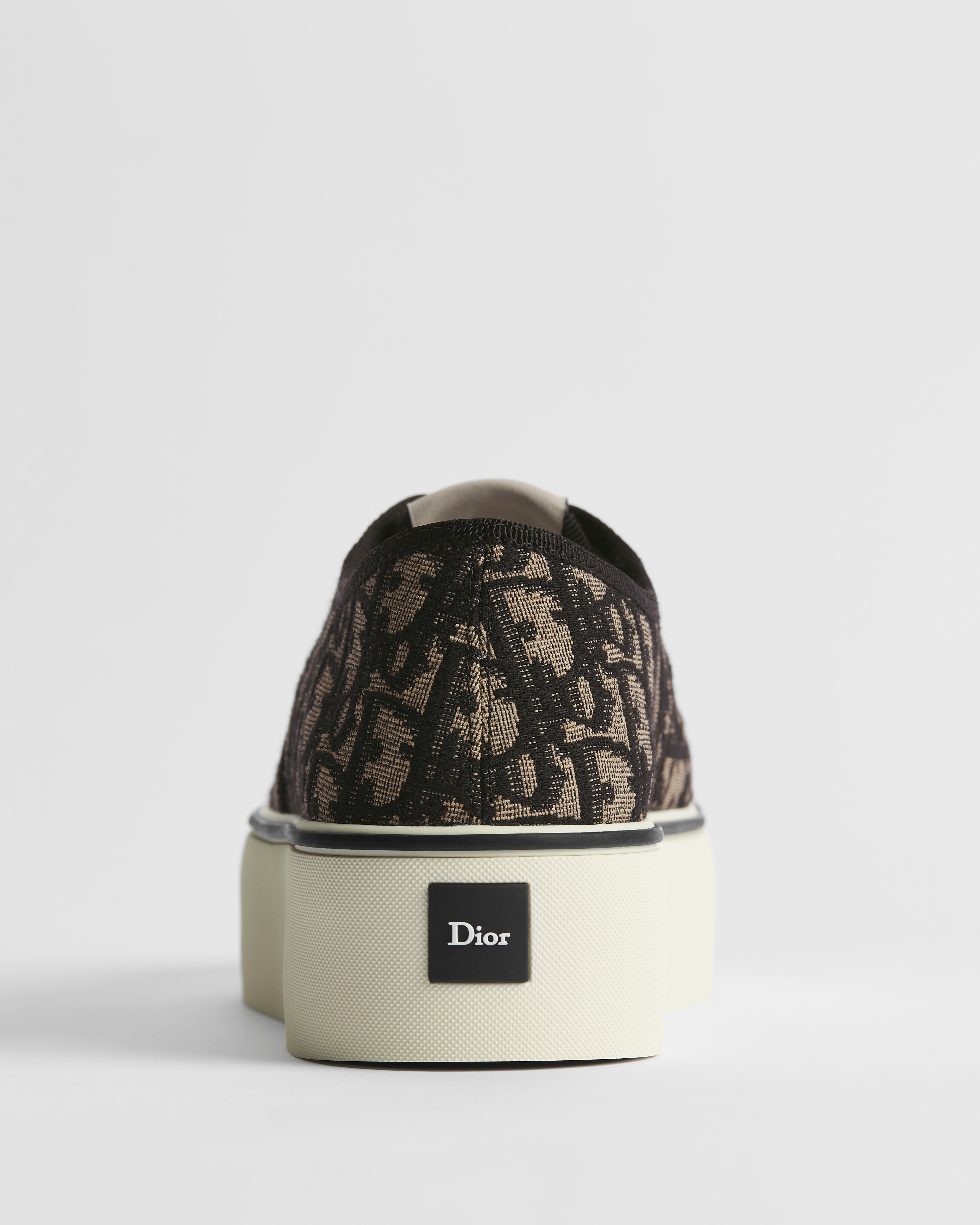DiorAlps Dior Saltwind Platform Sneaker Beige and Black Dior Oblique Embroidered Cotton E05