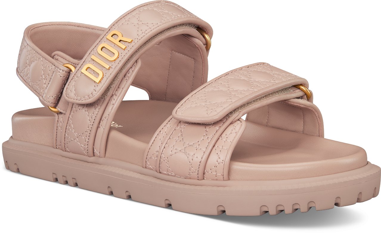Dioract Sandal Black Quilted Cannage Calfskin | DIOR