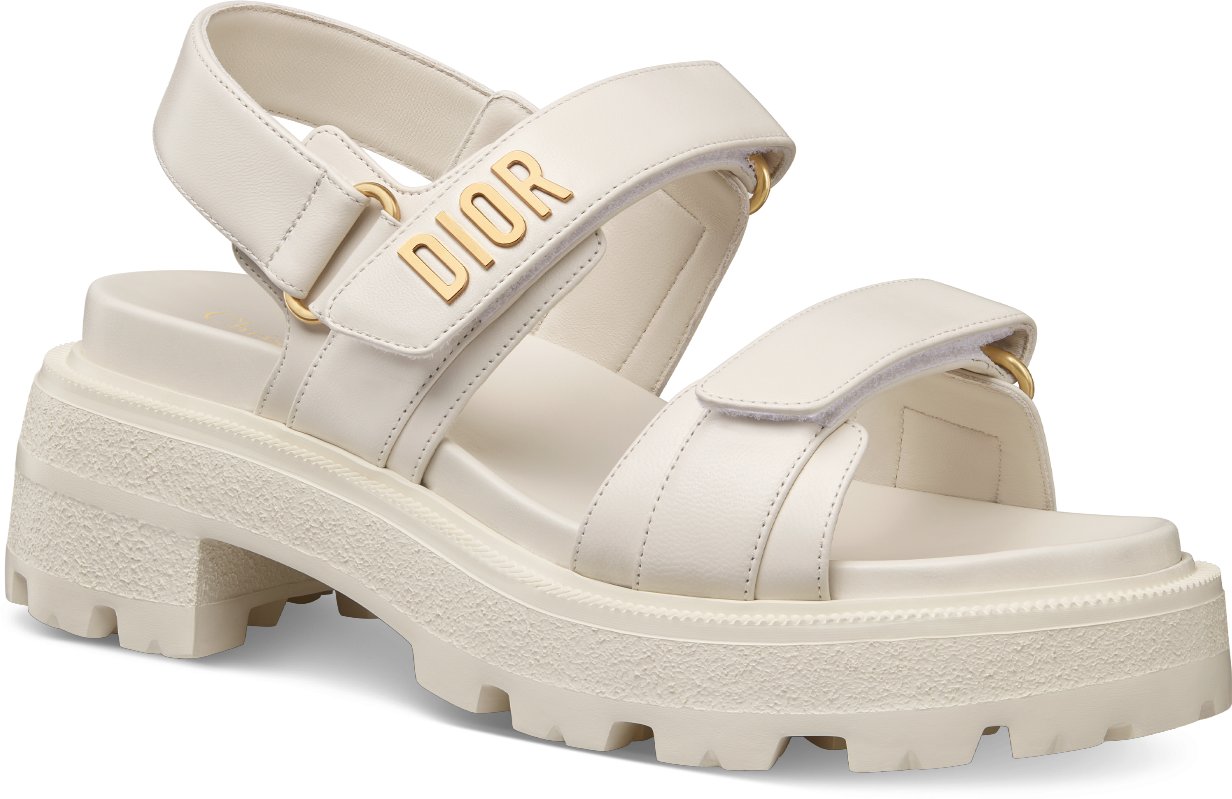 Dioract Platform Sandal White Lambskin | DIOR