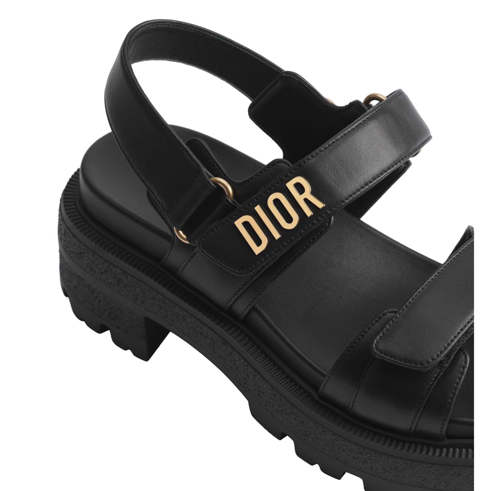 Dioract Platform Sandal Black Lambskin E03