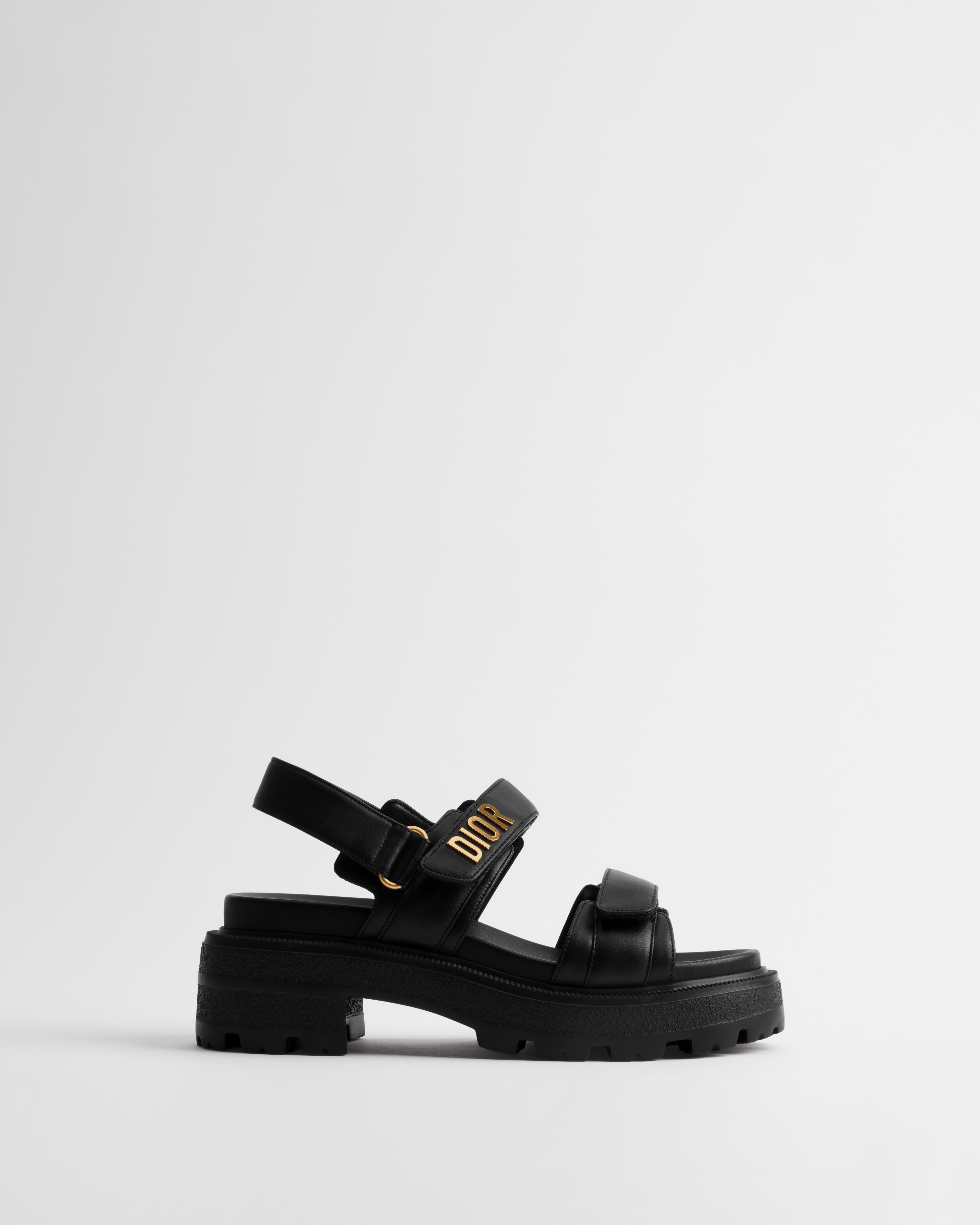 Dioract Platform Sandal Black Lambskin E02