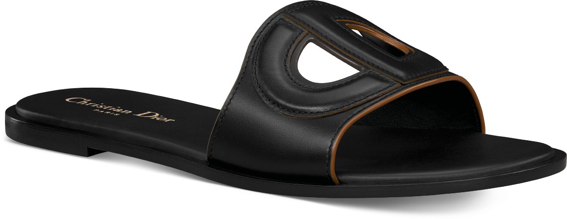 D Club Slide Camel Calfskin DIOR