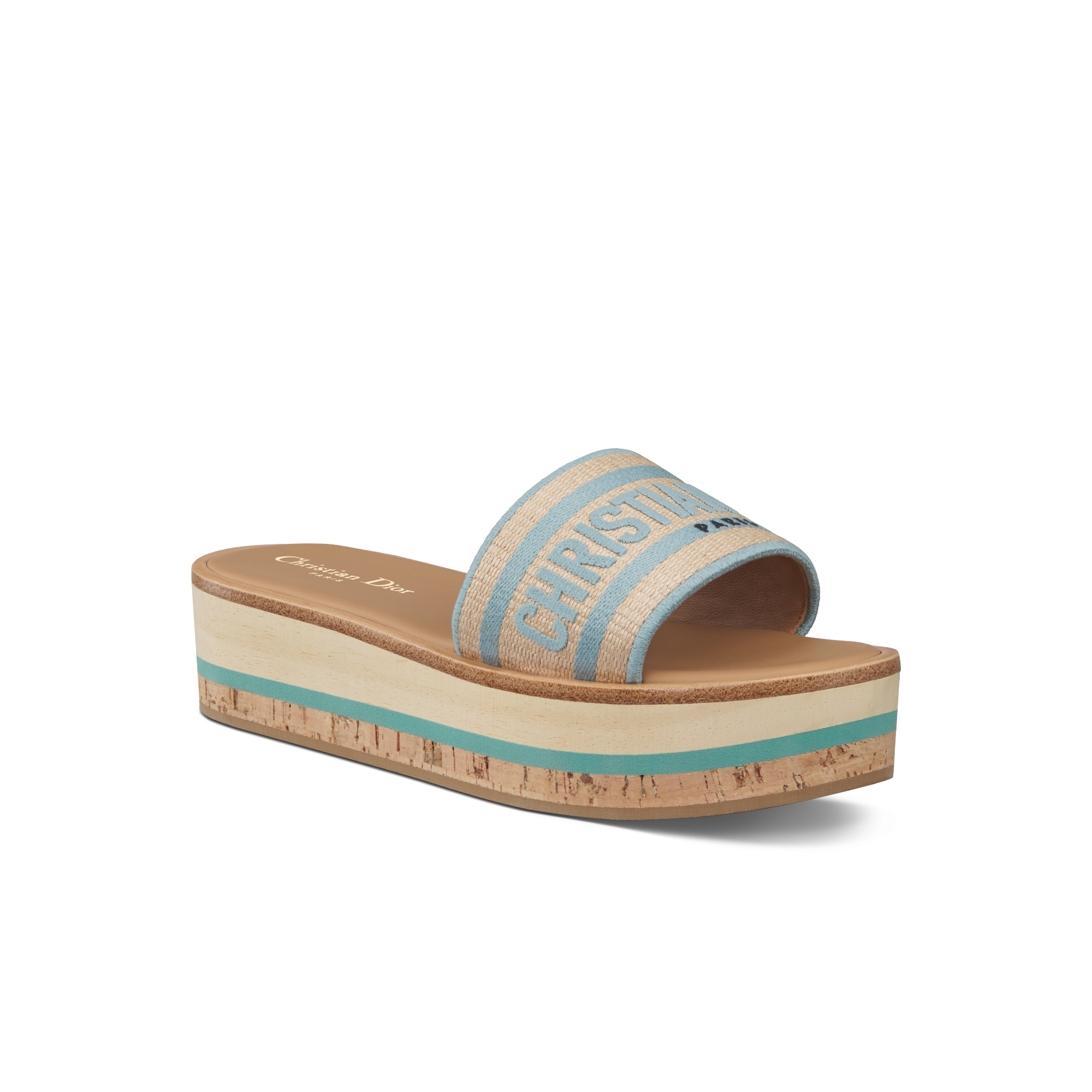 Dior DWAY スライドサンダル エンブロイダリー コットン 【公式通販】