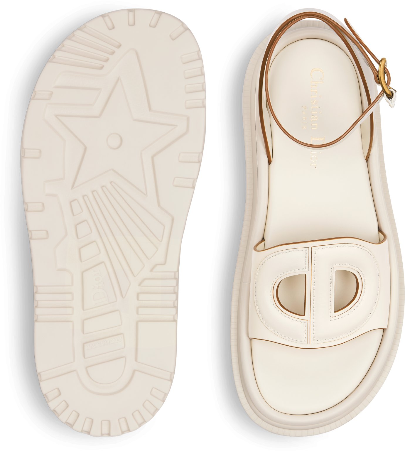 D-Club Sandal White Calfskin | DIOR