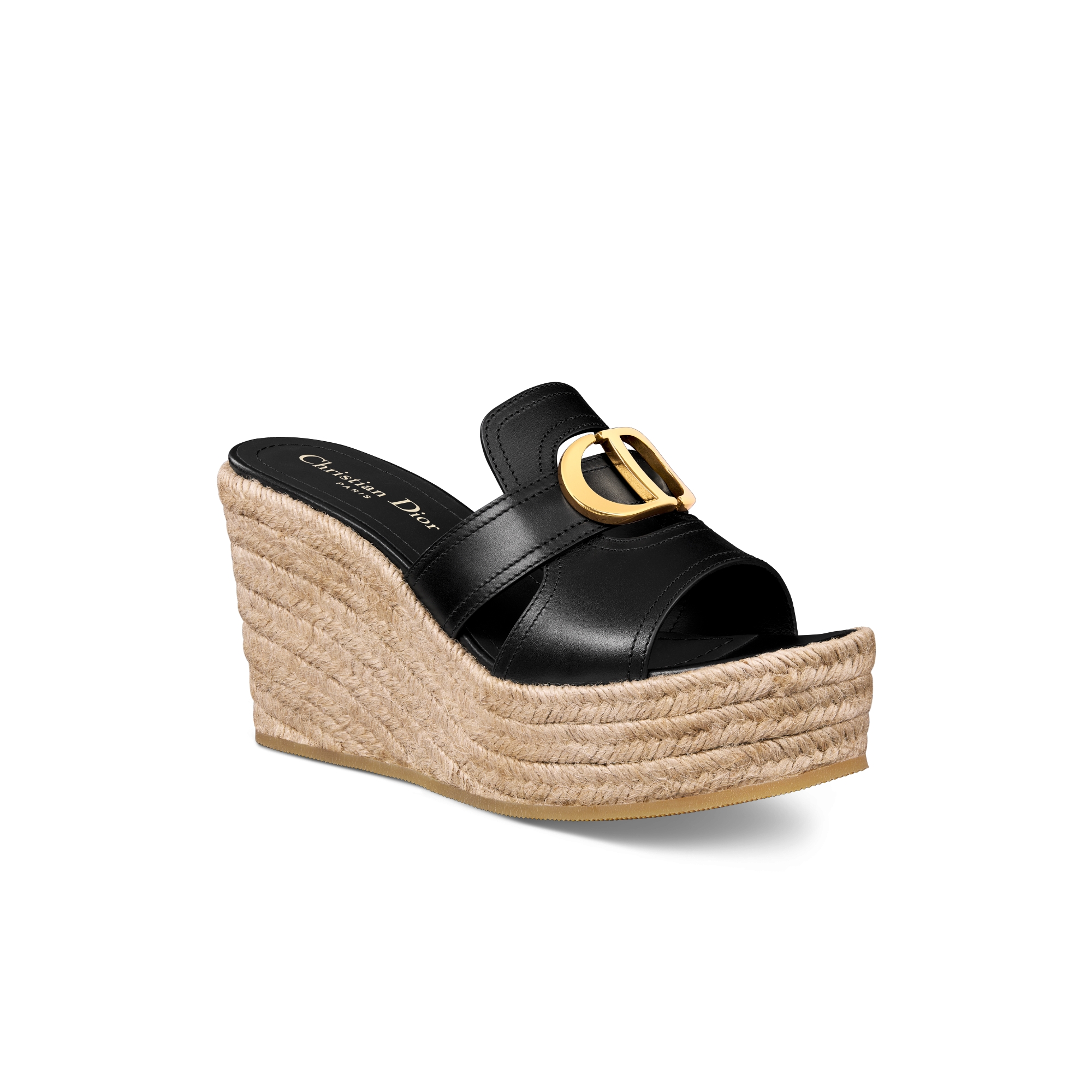 【新品】現行　ディオール30 MONTAIGNE ウェッジスライドサンダル DIOR | 30 Montaigne ウェッジスライド カーフスキン