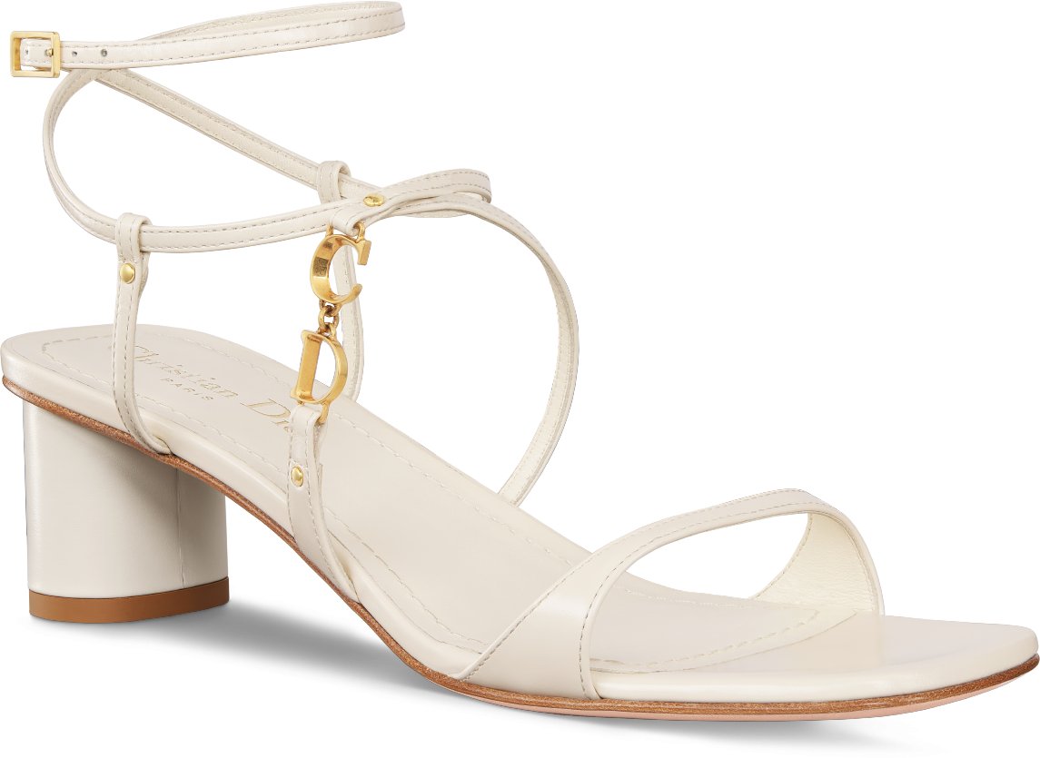 C est Dior Heeled Sandal White Calfskin DIOR