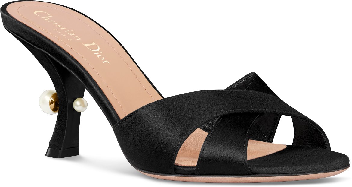 Mule a talon Dior Tribales Satin nude DIOR
