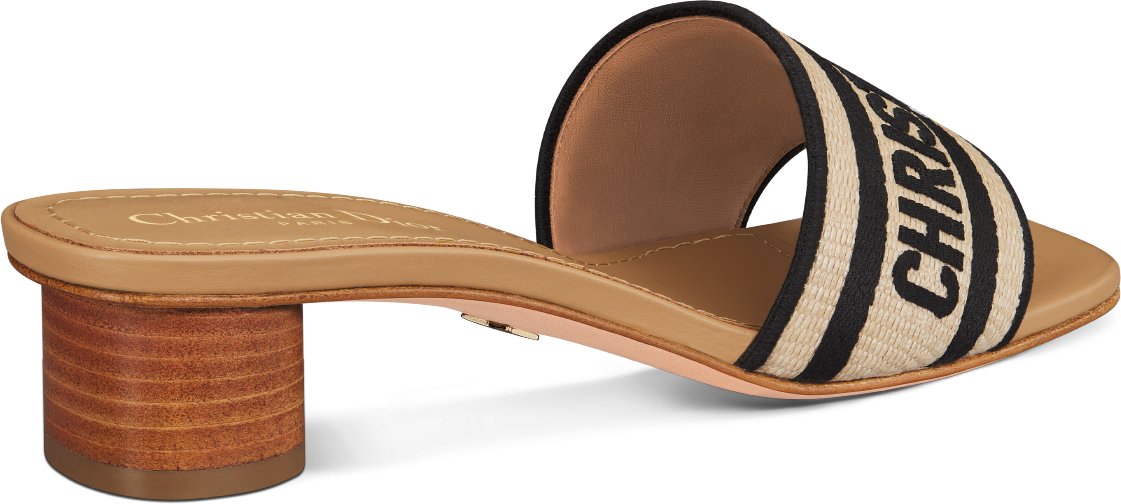 Dway mule in lurex embroidered cotton on sale