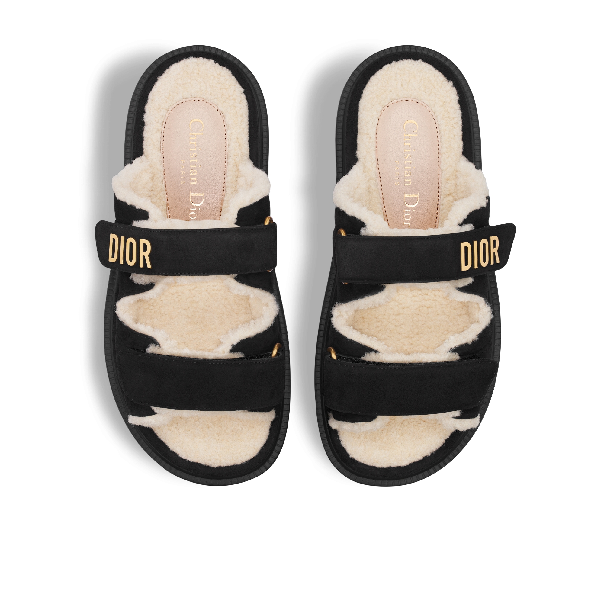 Mule Dioract Chèvre velours noir E06