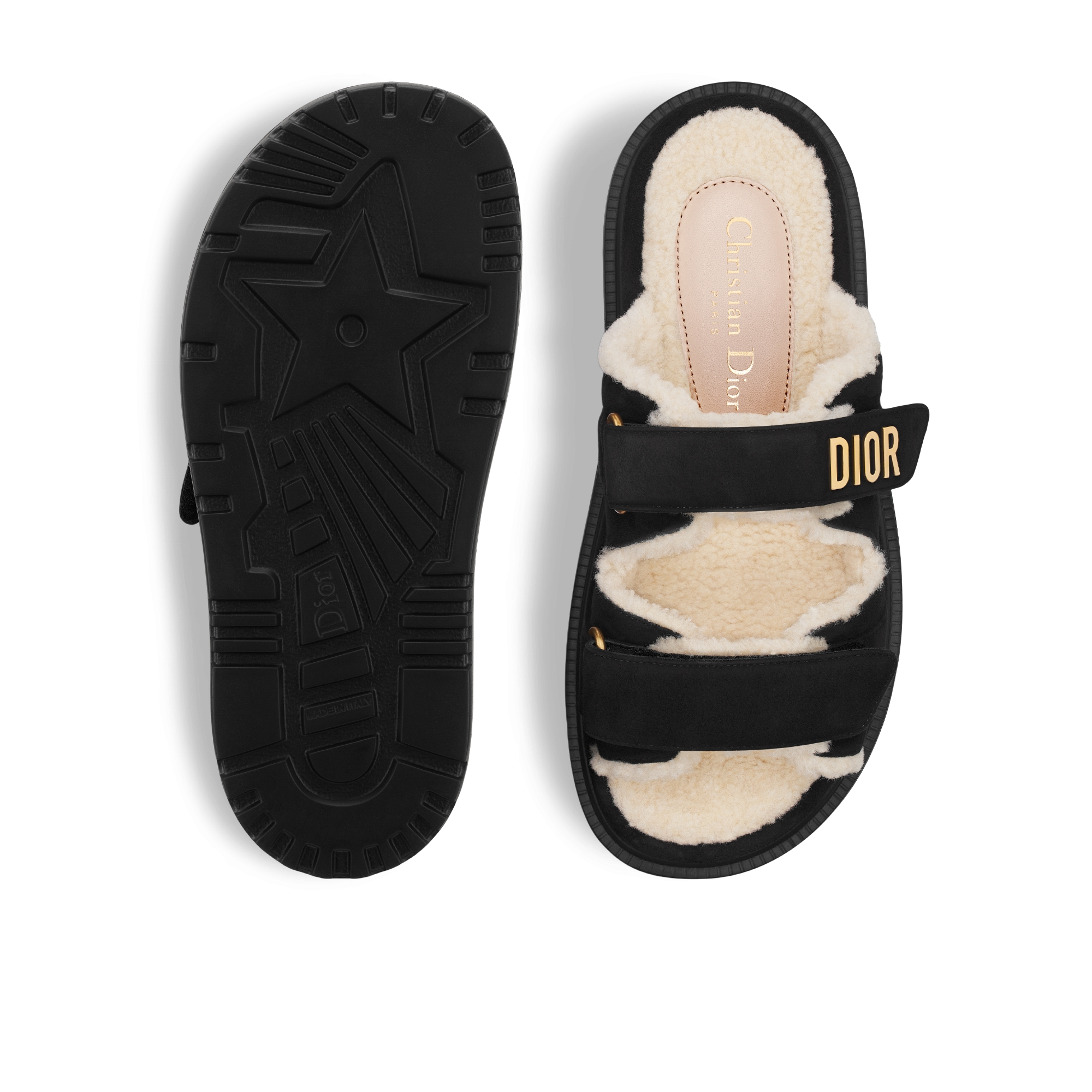 Mule Dioract Chèvre velours noir E07