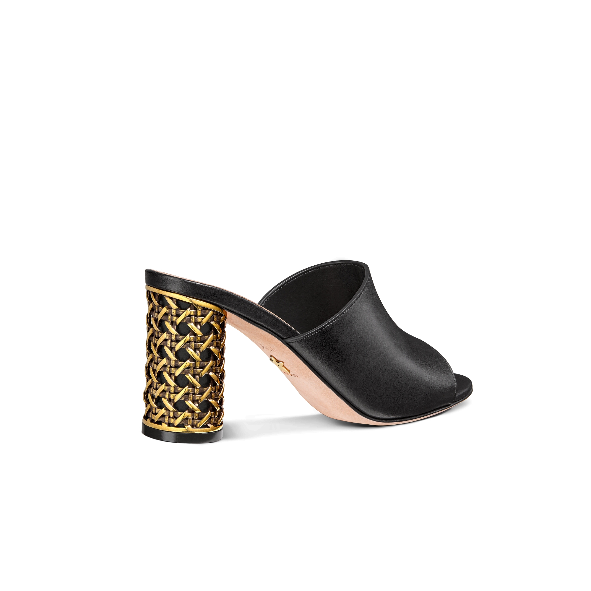 Mule à talon Dior Icon Cuir de veau noir E05