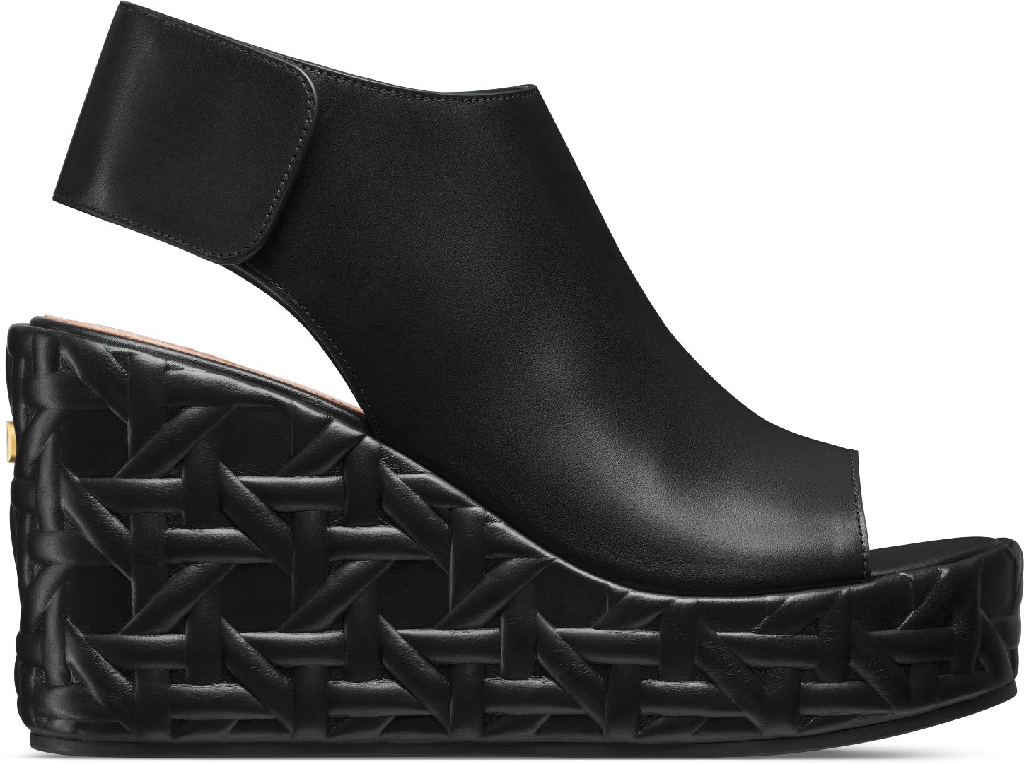 Attitude Dior Wedge Sandal Black Calfskin DIOR