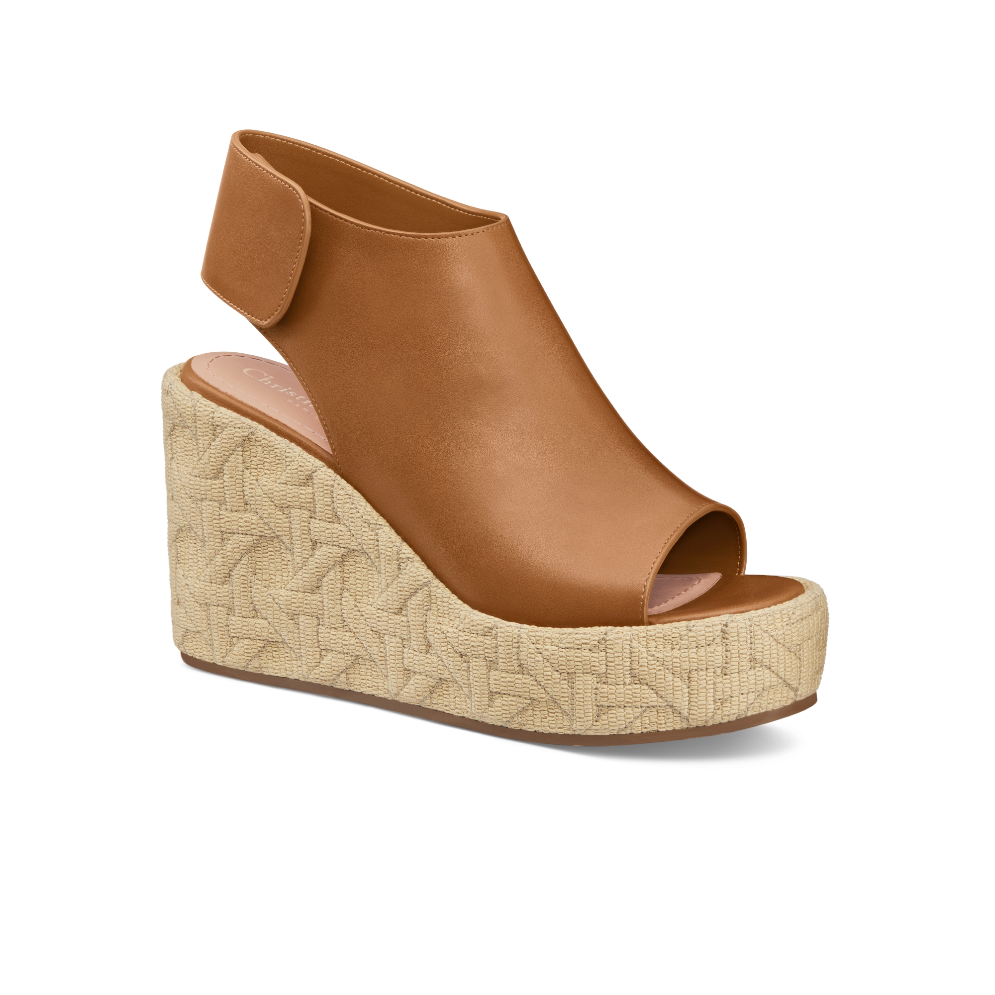 Attitude Dior Wedge Sandal Black Calfskin | DIOR