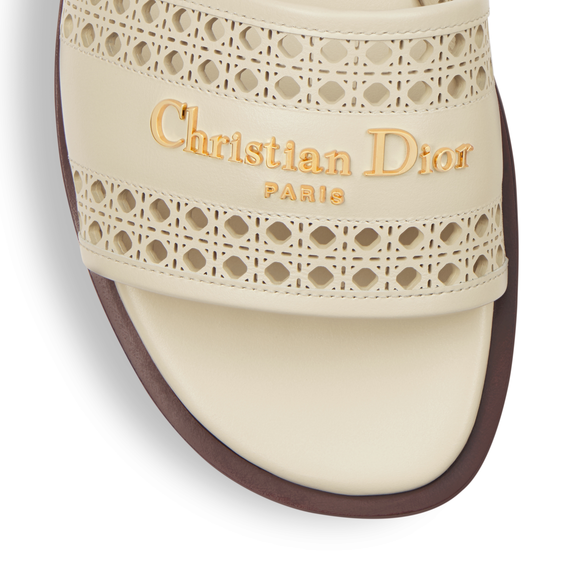 D-Lane スライド オープンワーク マイクロカナージュ カーフスキン E09