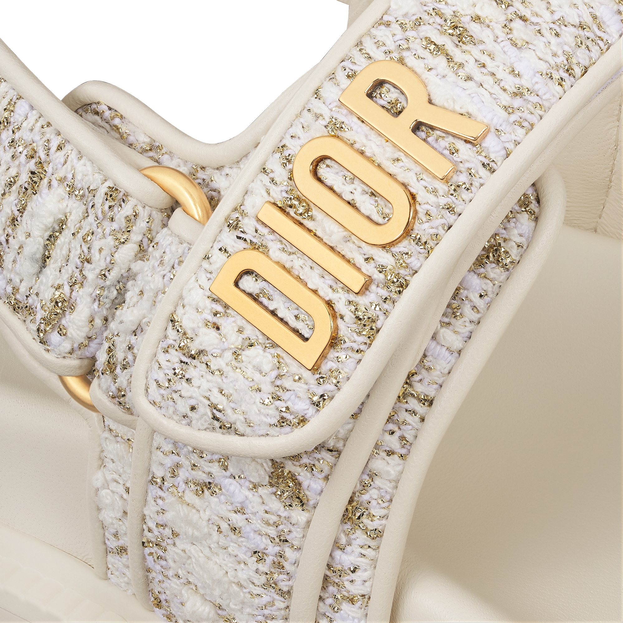 CD Dioract Sandal White Suede Wool 529374