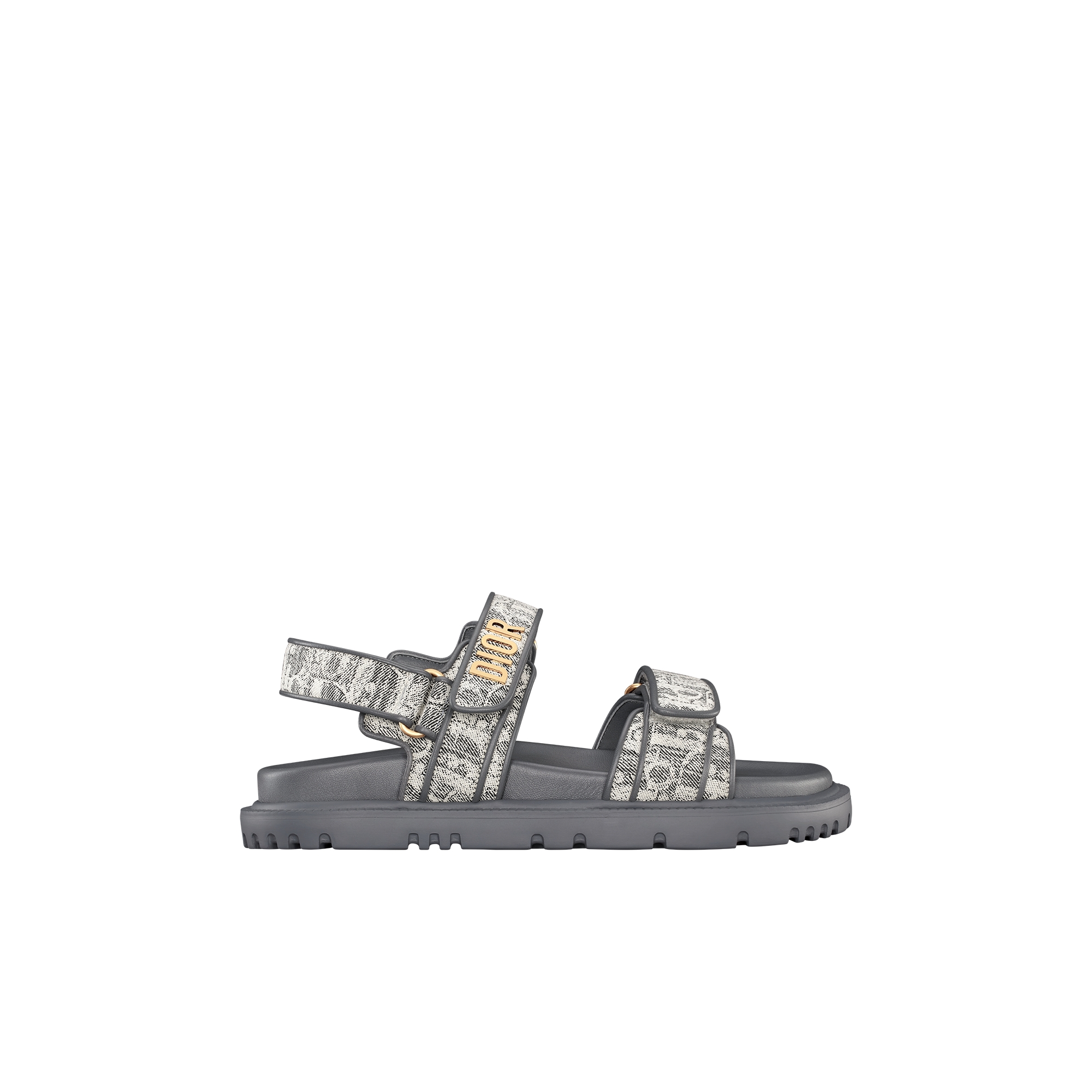 Dioract Sandal Deep Gray Dior Oblique Lusenti Canvas E02