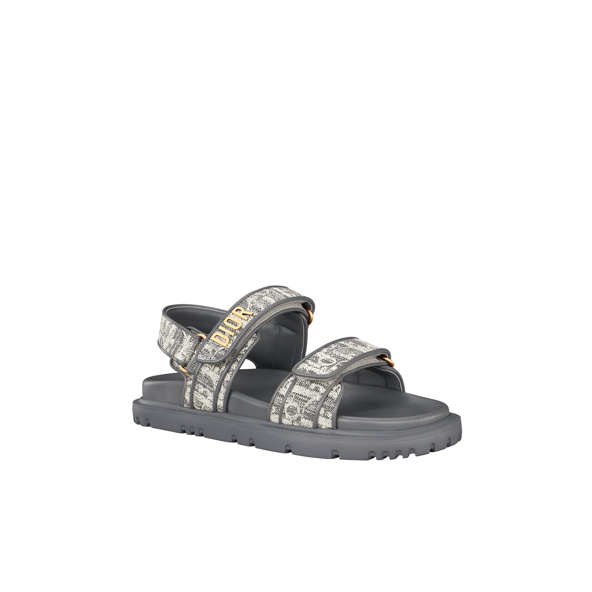 Dioract Sandal Deep Gray Dior Oblique Lusenti Canvas E03