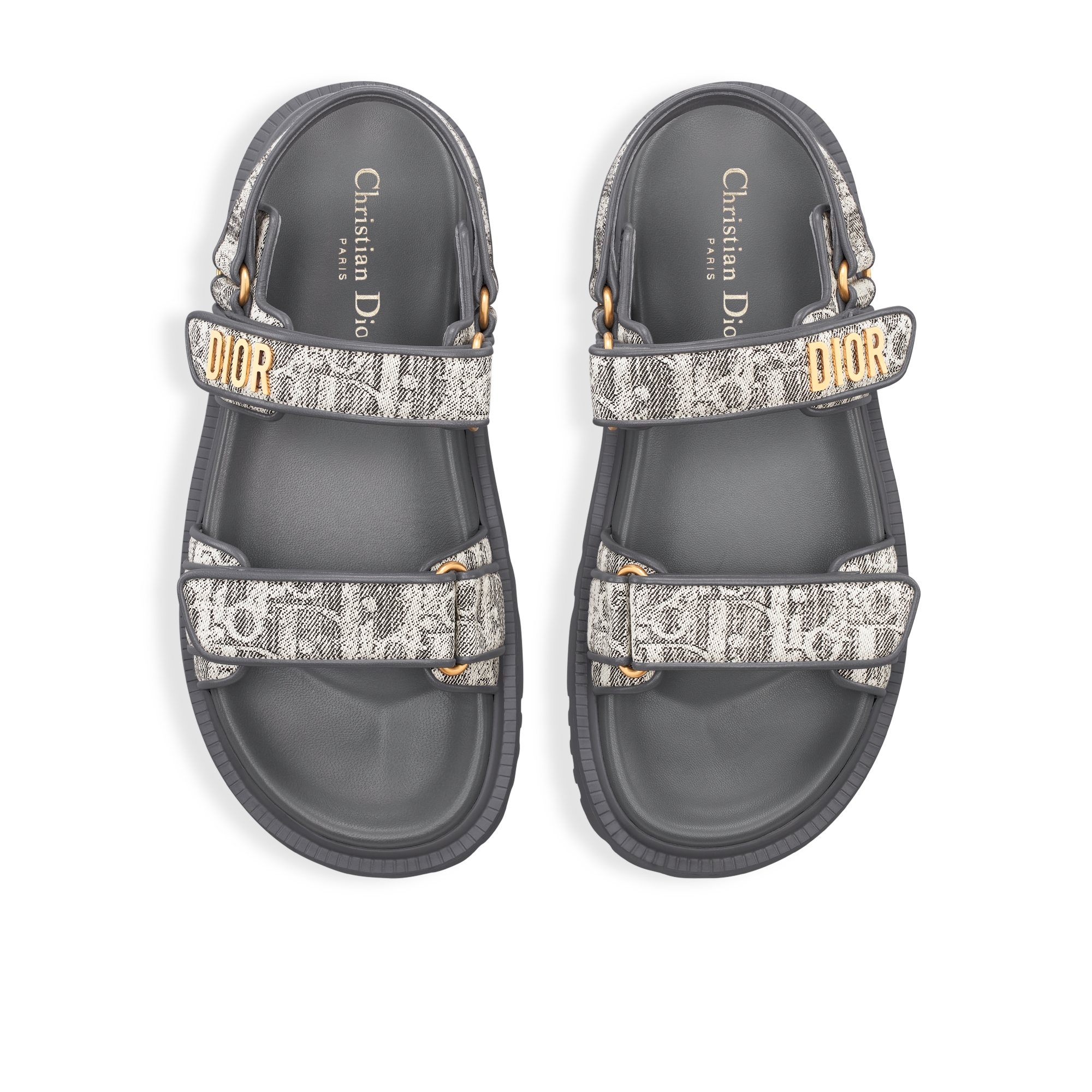 Dioract 涼鞋 深灰色 Dior Oblique Lusenti 帆布 E06