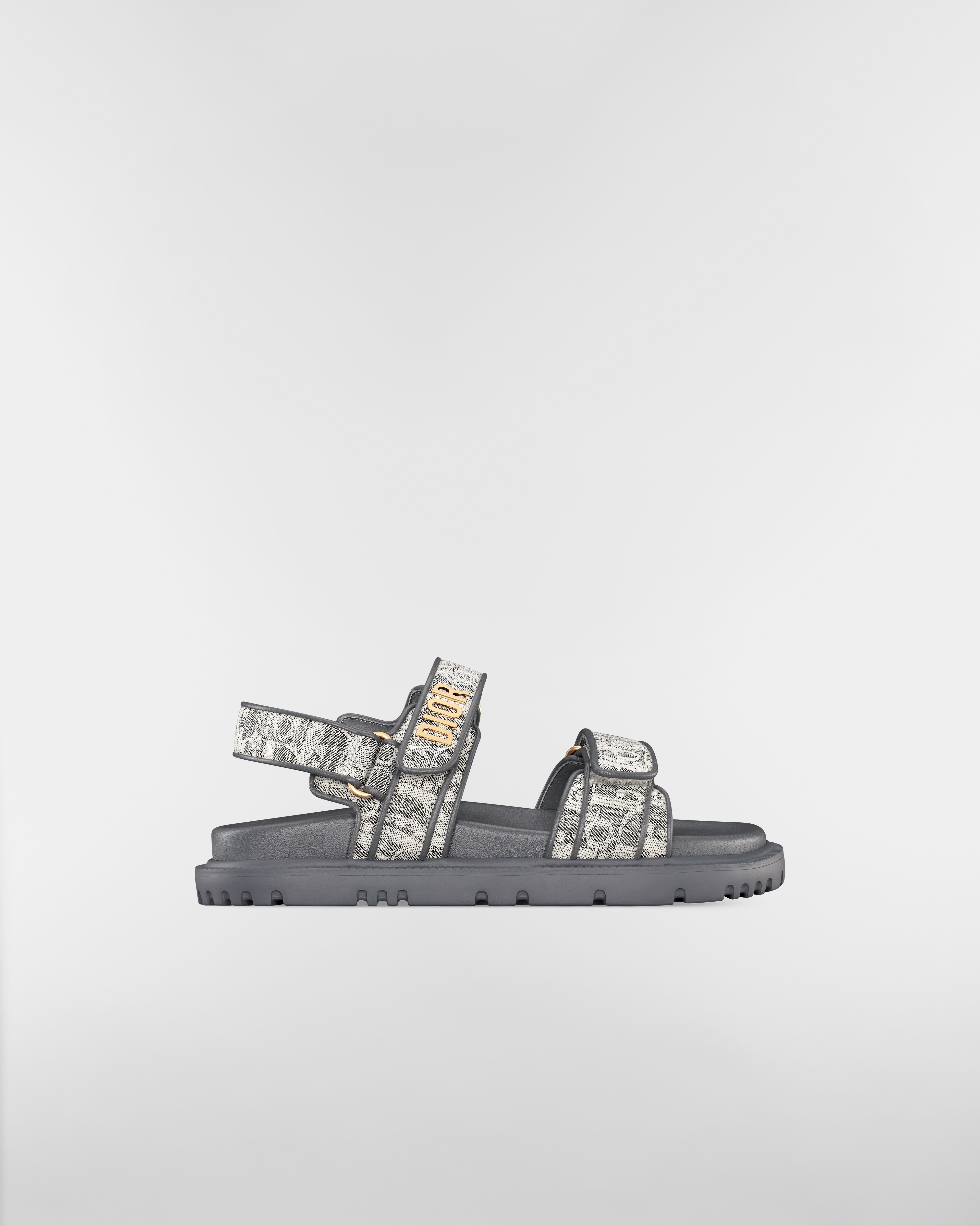 Dioract Sandal Deep Gray Dior Oblique Lusenti Canvas E02