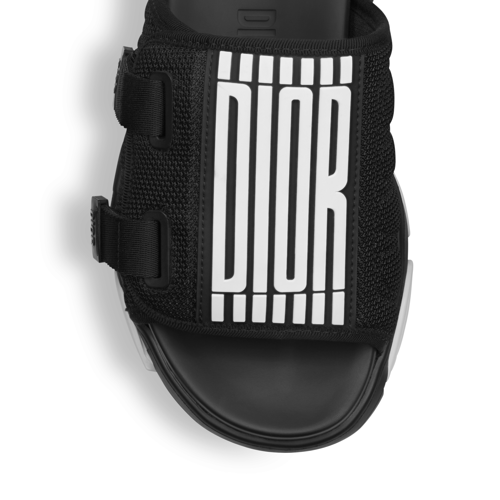 D-Wander Slide Black and White Technical Fabric with Dior