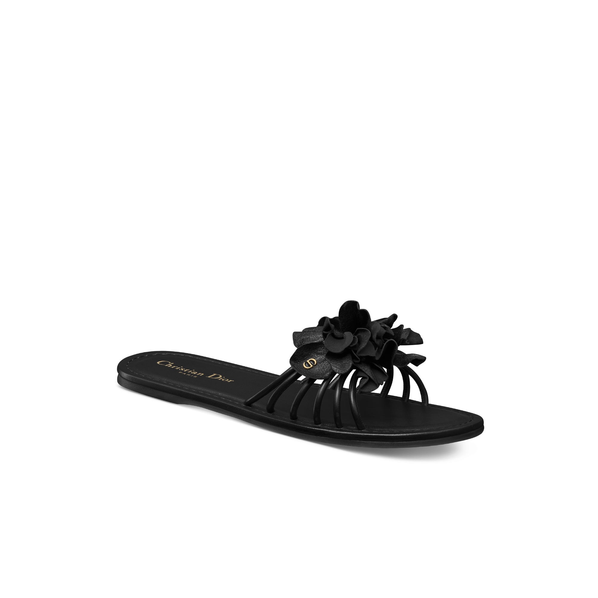 D-Club Slide Black Calfskin | DIOR