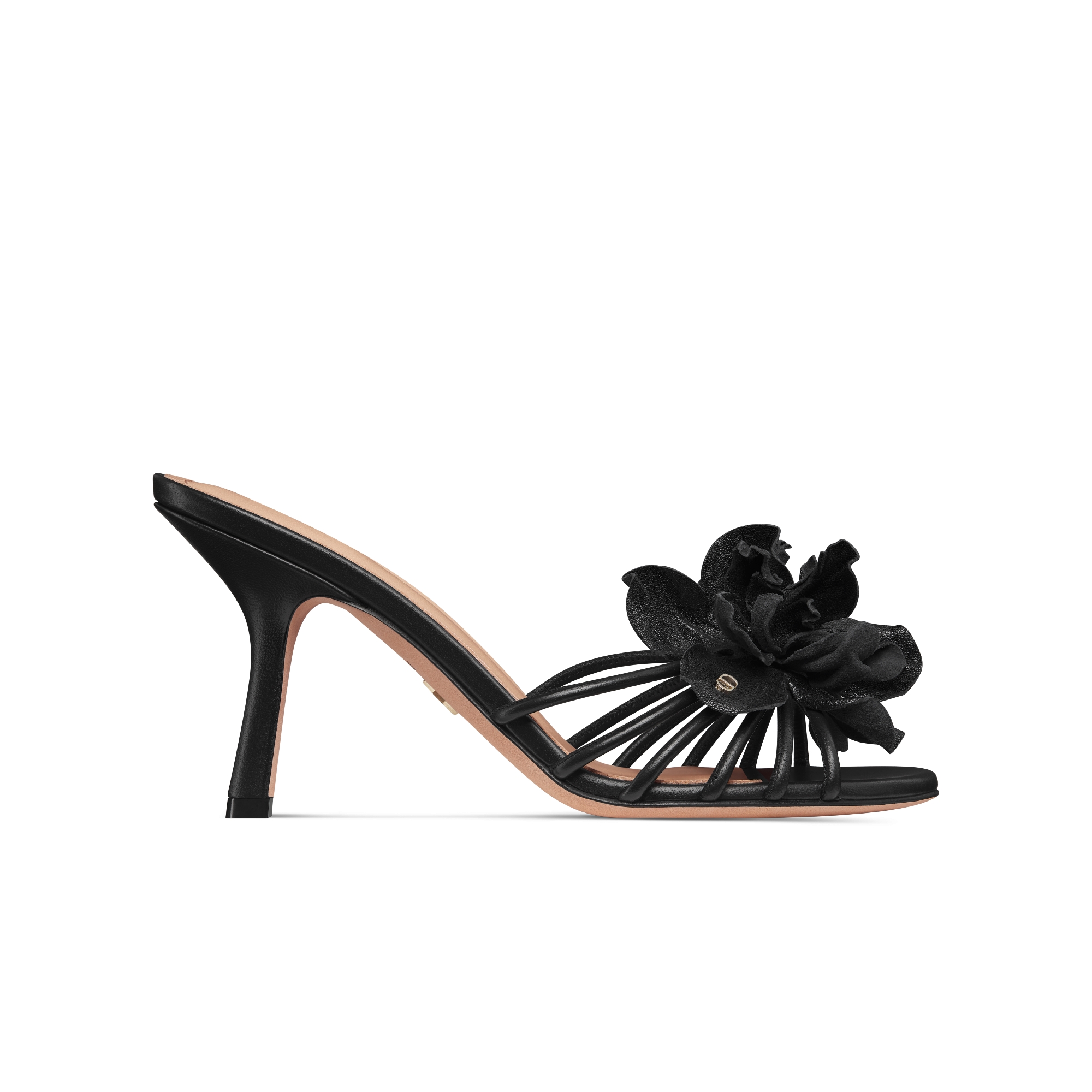 Dior Blossom Heeled Slide Black Lambskin E02 Black Lambskin