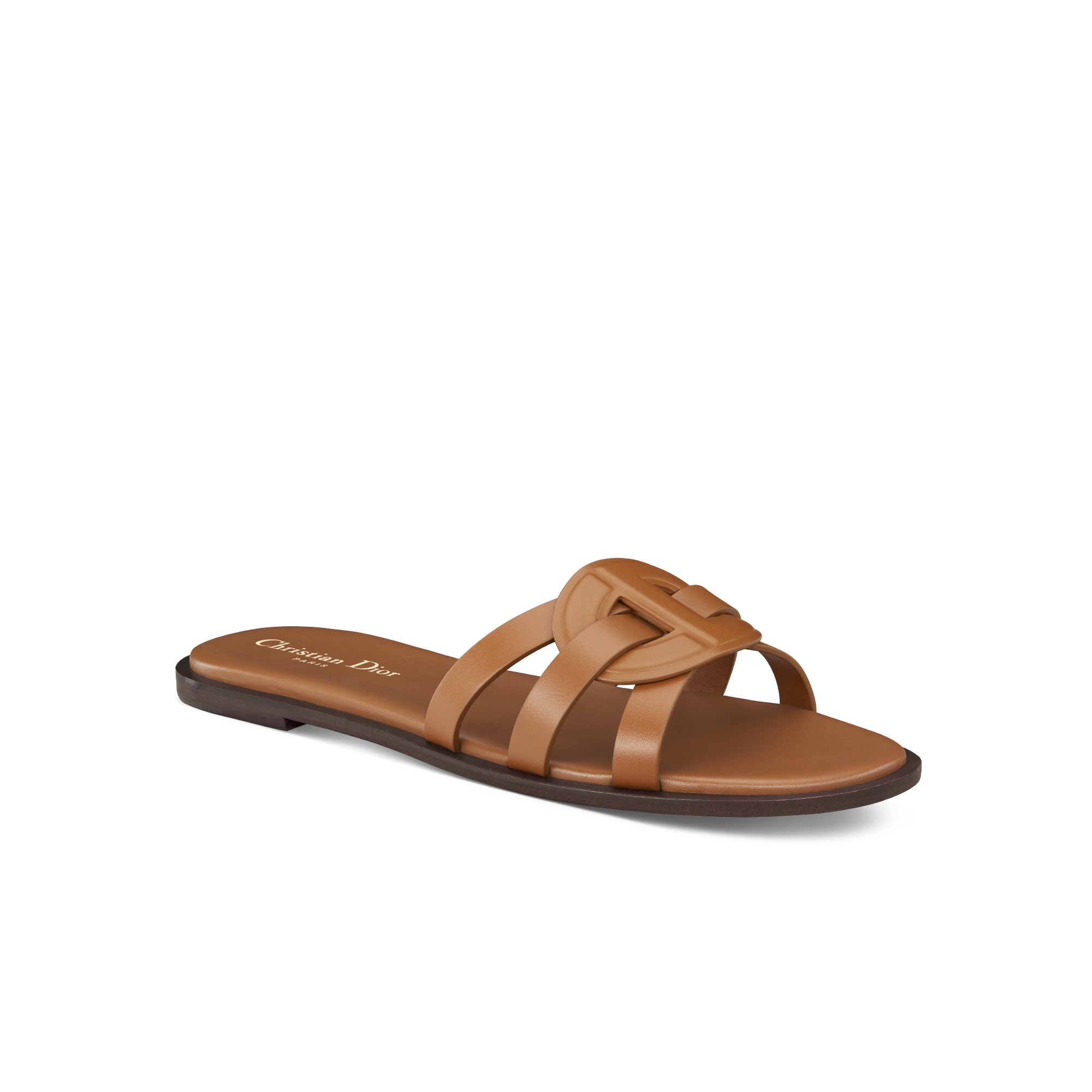 D-Club Slide Camel Calfskin E03