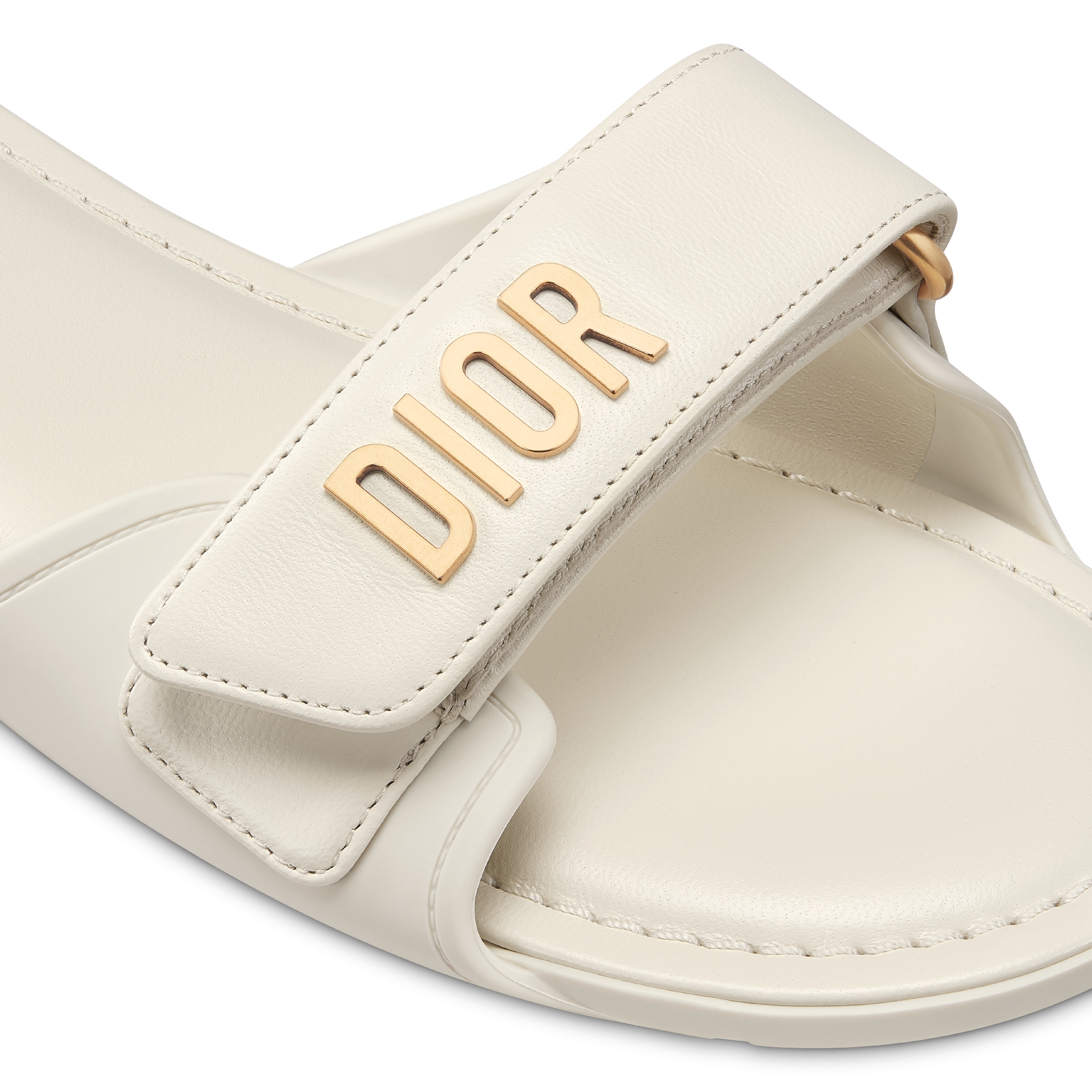 Dioriviera Dioract Slide Lammleder und Gummi in Weiß E09