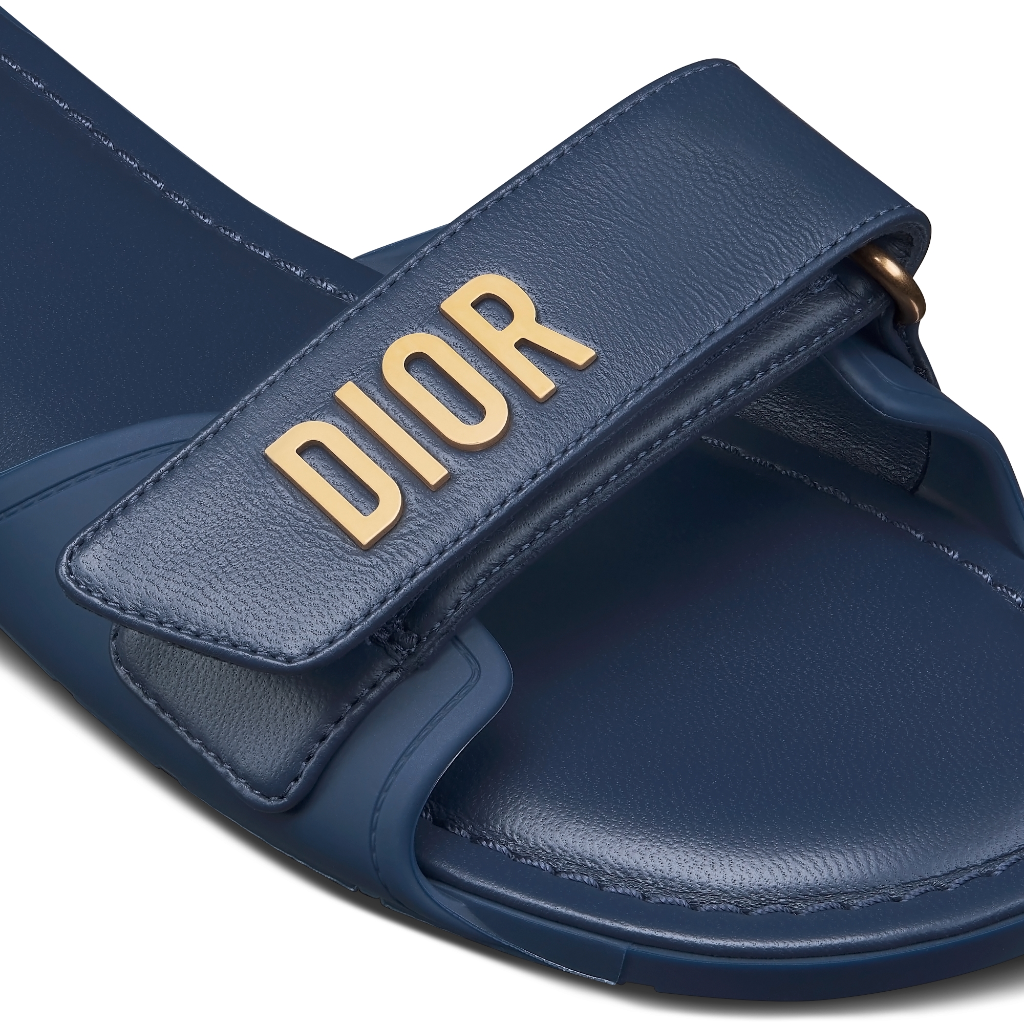 Dioriviera Dioract-muiltje Diepblauw lamsleer en rubber E09