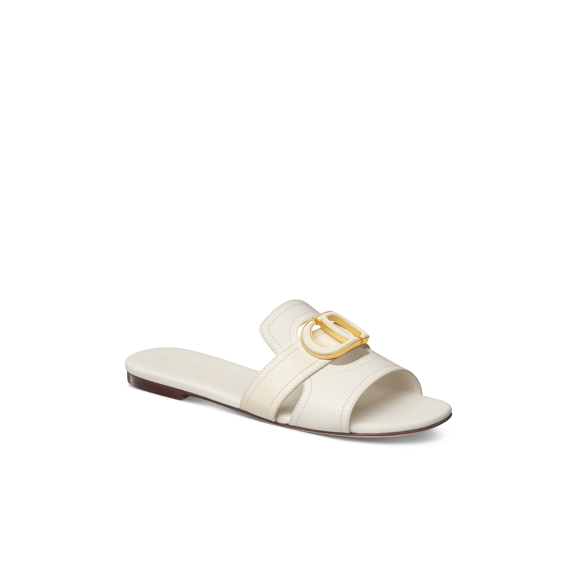 Dioriviera Dioract Slide White Lambskin and Rubber | DIOR