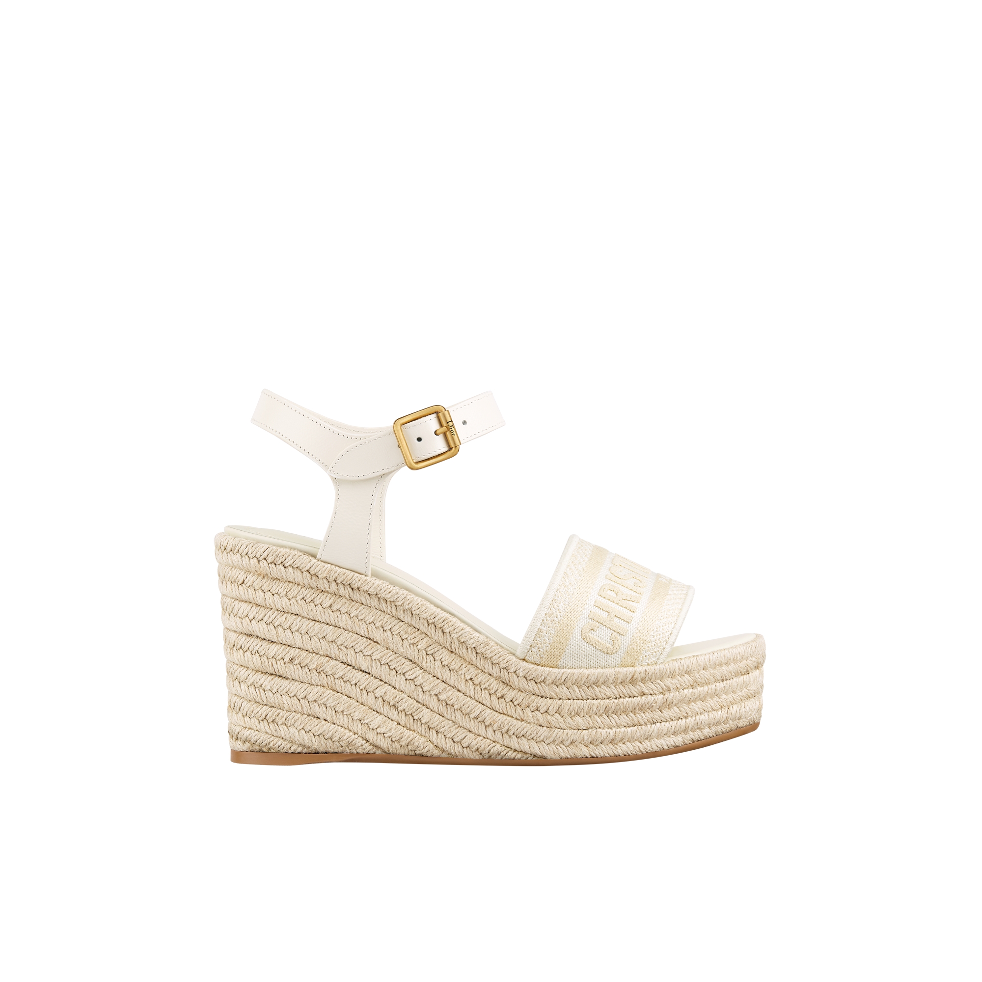  Piel de becerro y algodón bordado en blanco