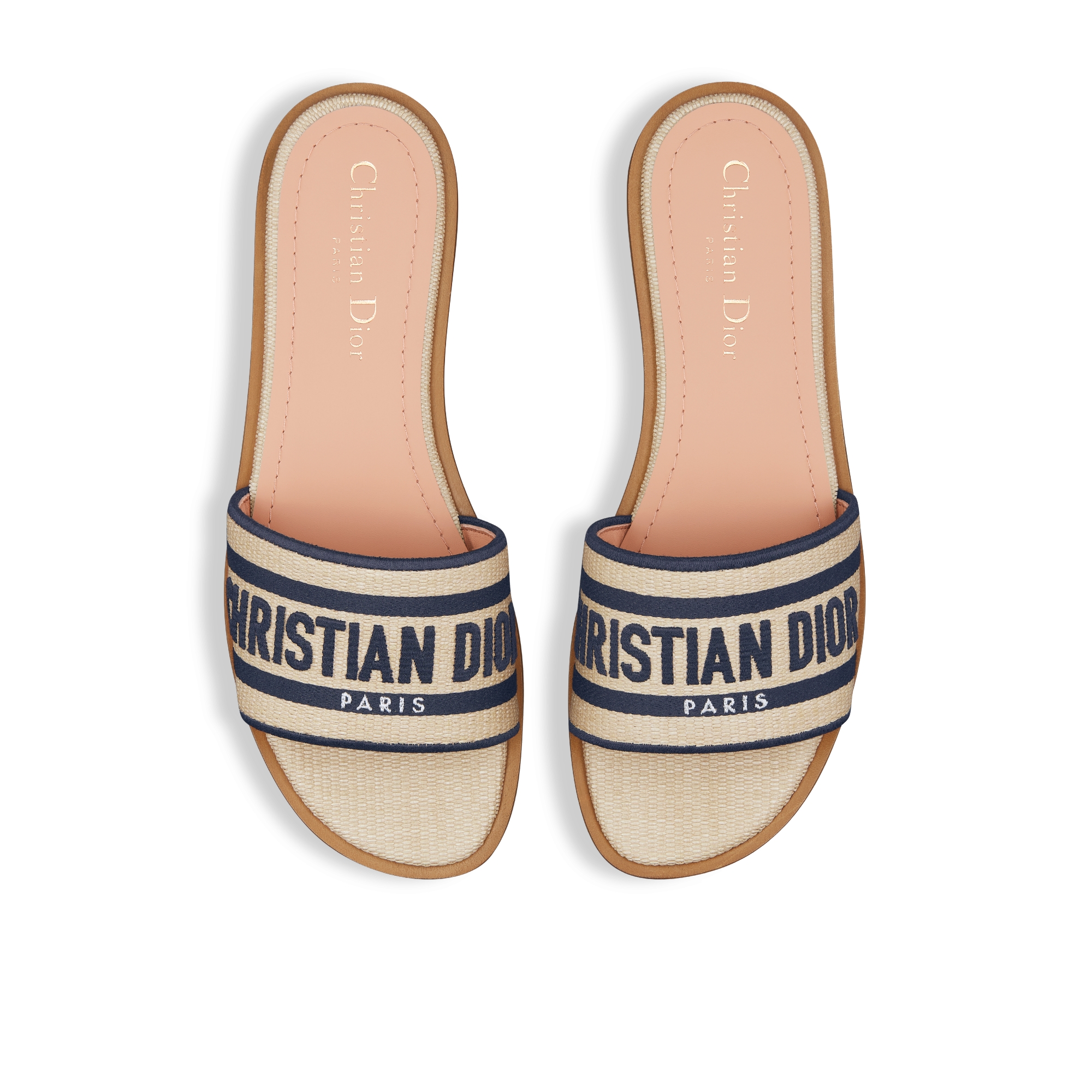 Dway スライド ラフィア & エンブロイダリー コットン E06