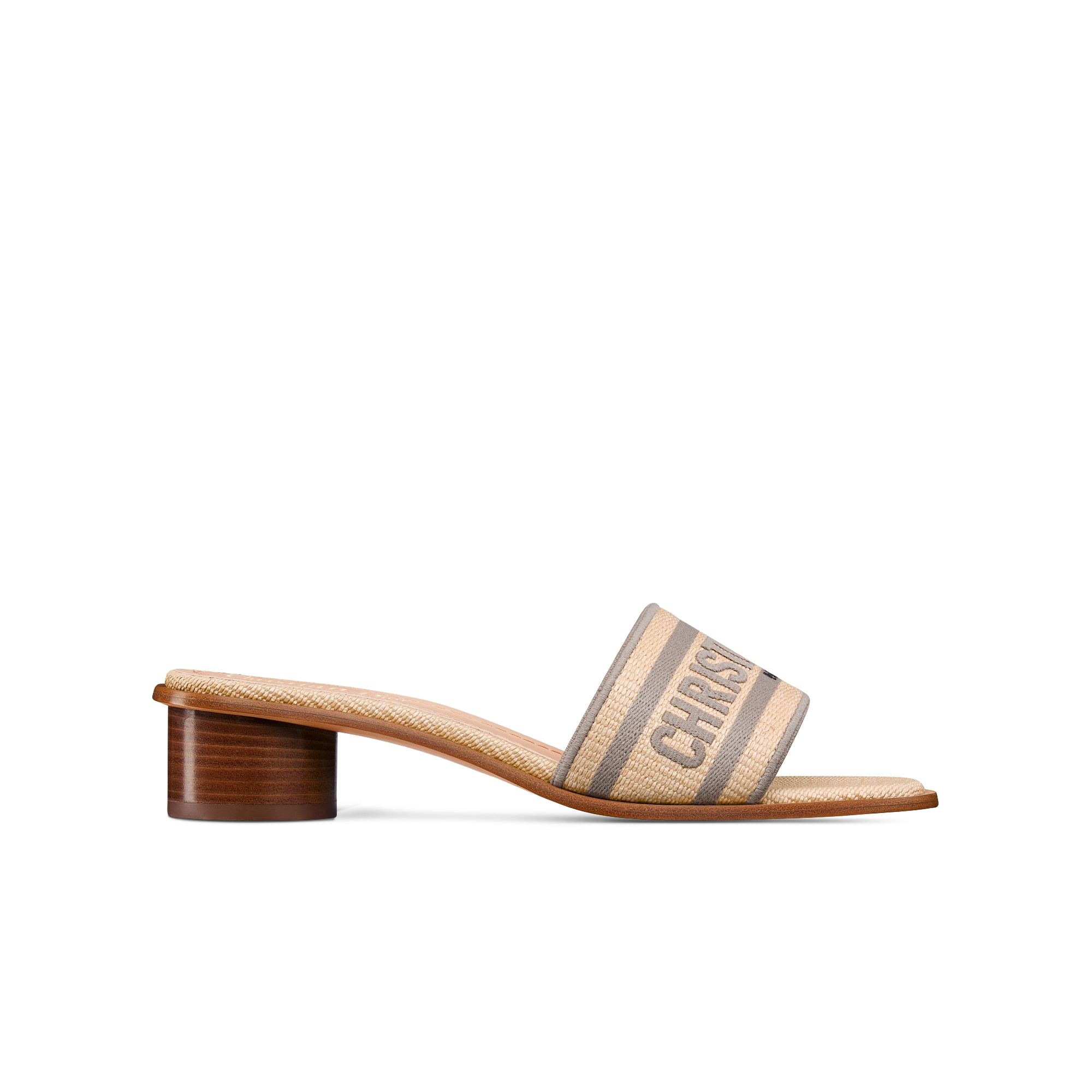 DIOR | Dioriviera Dway ヒールスライド ラフィア & エンブロイ