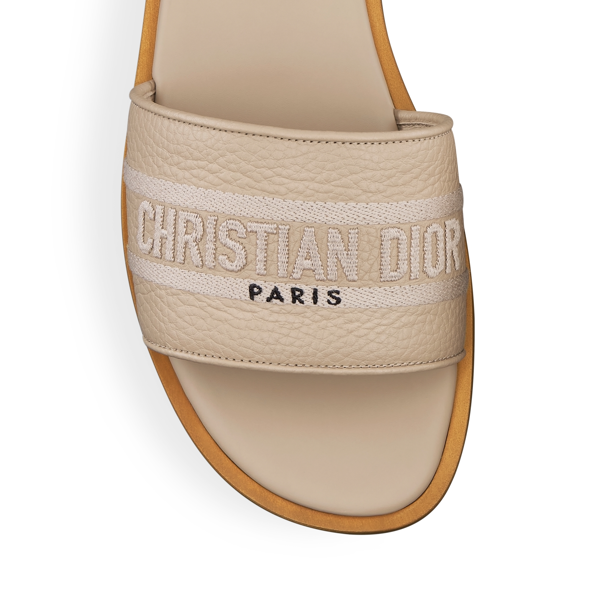 Dway Slide Powder Beige Grained Calfskin E09